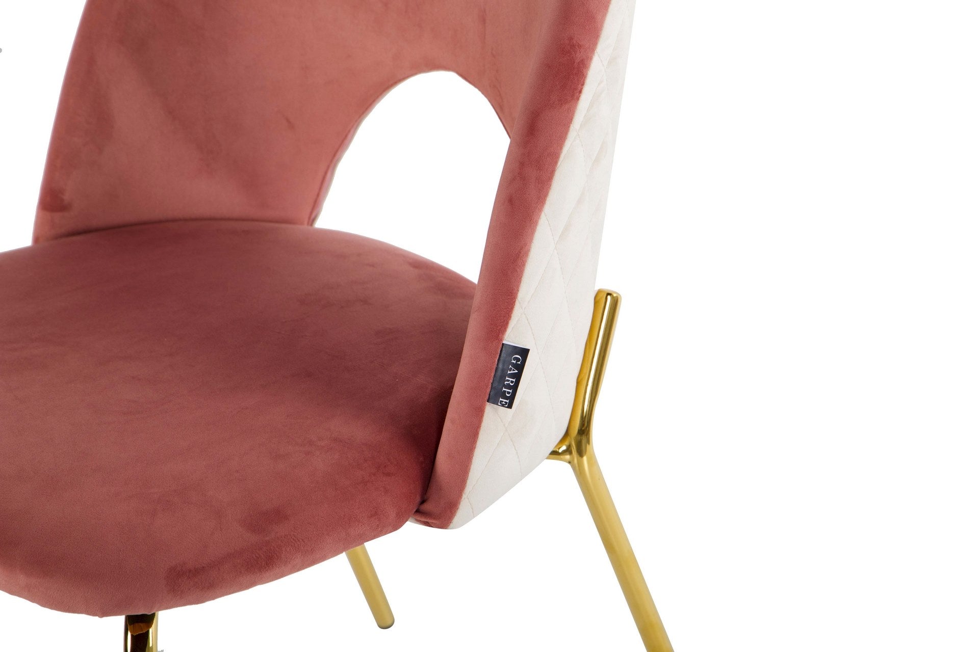 CADEIRA VELUDO ROSA CINZA 49x53x87 CM