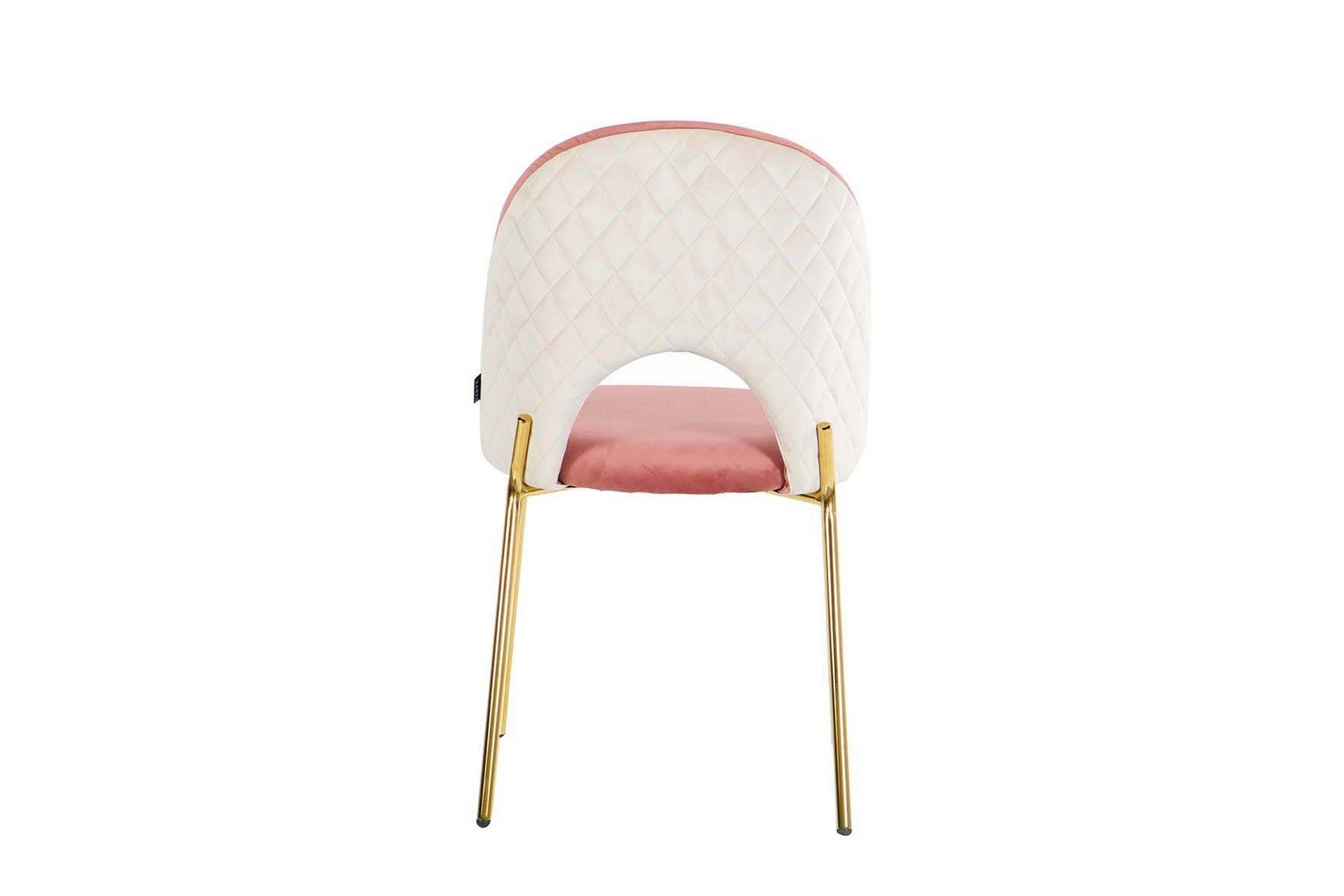 VELVET CHAIR PINK GRAY 49x53x87 CM