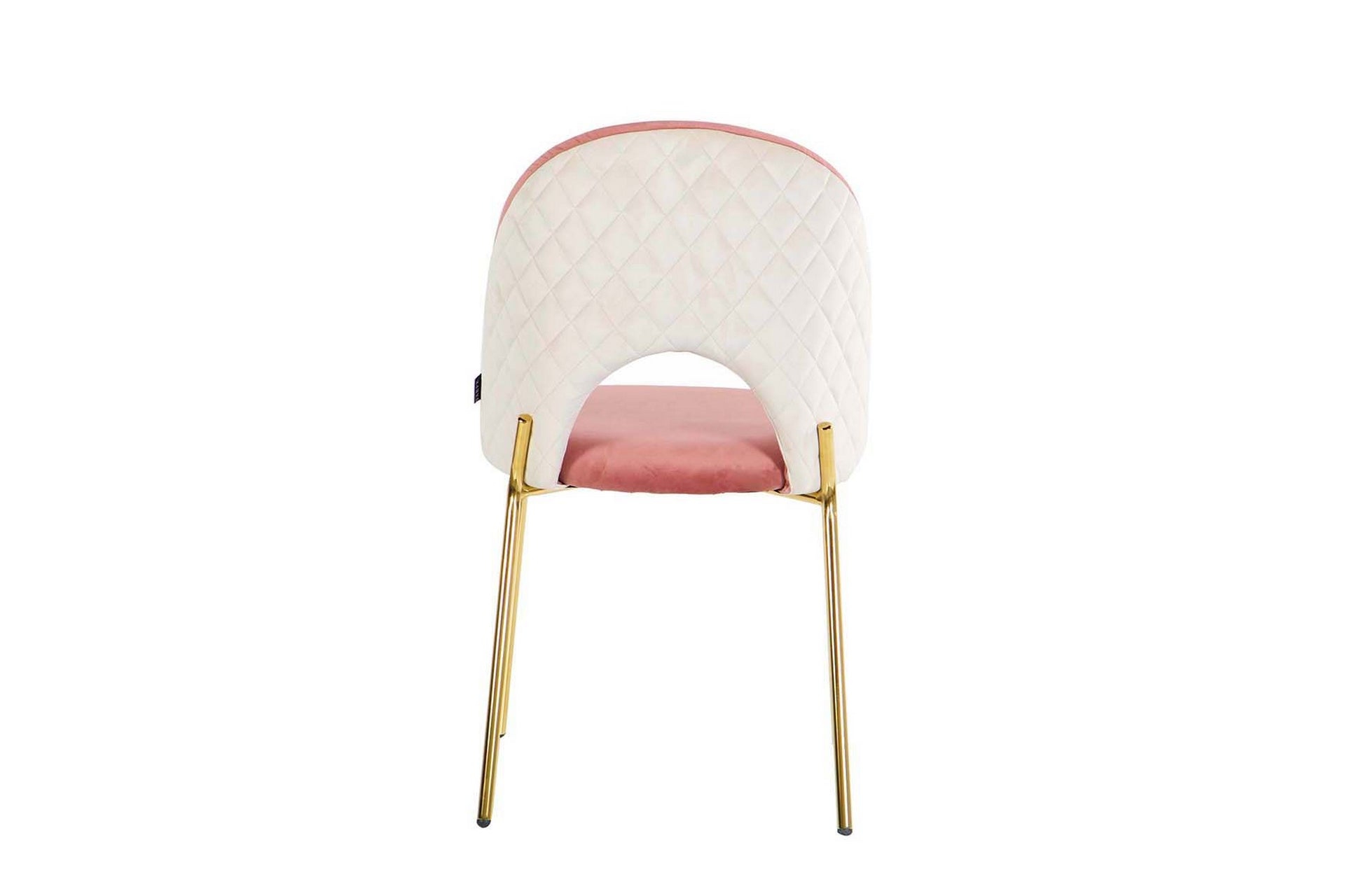 CADEIRA VELUDO ROSA CINZA 49x53x87 CM