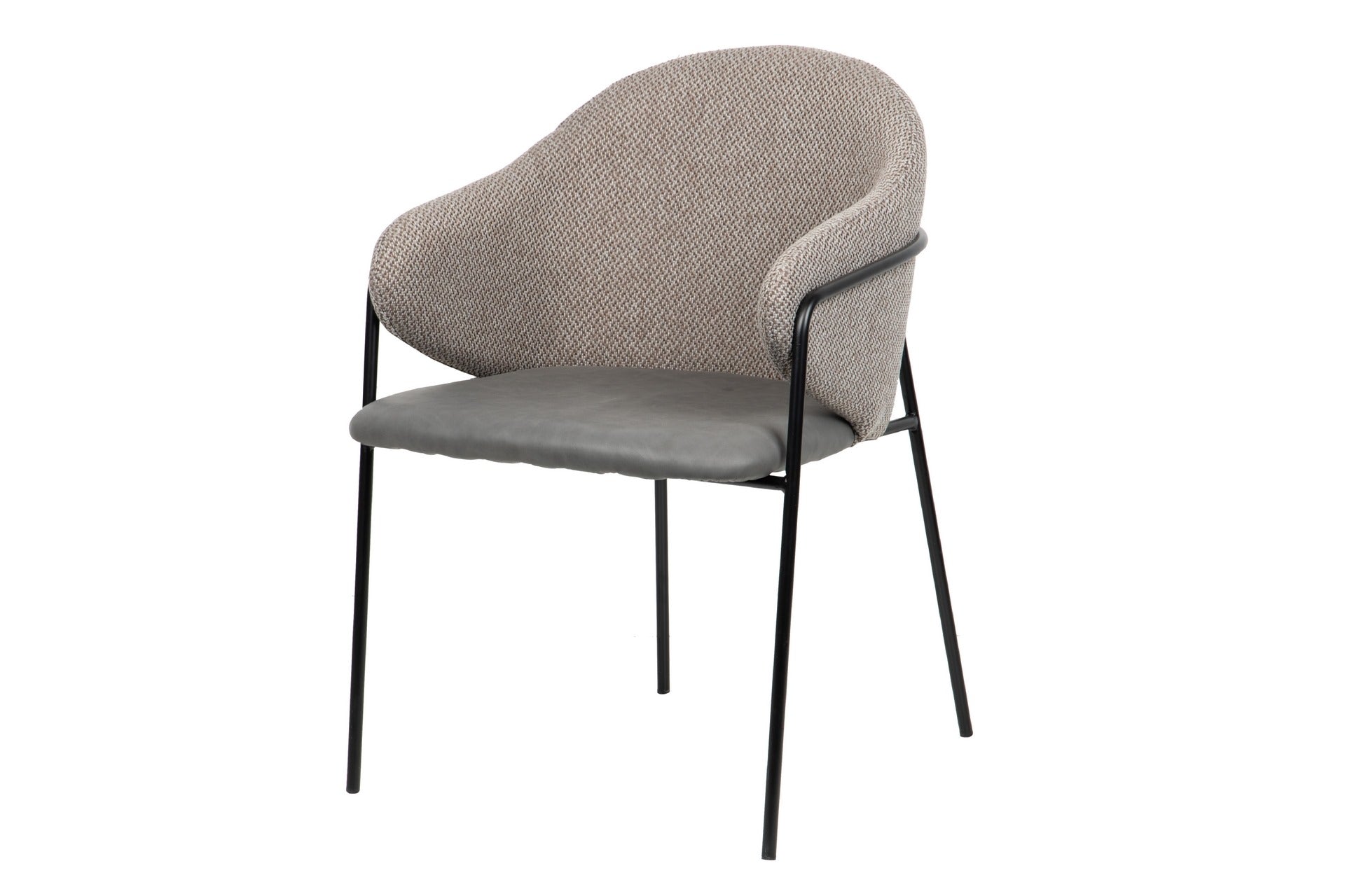 SILLA PU POLIESTER GRIS 57x59x82 CM - Min.2 uds