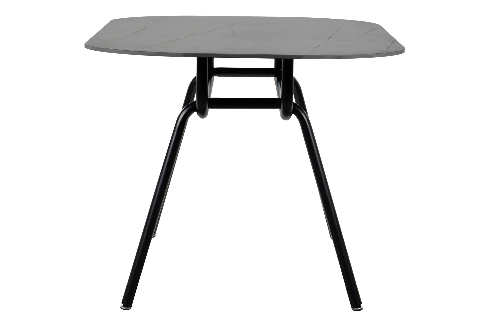 MESA DE JANTAR METAL-RESINA PRETA 150x90x75 CM