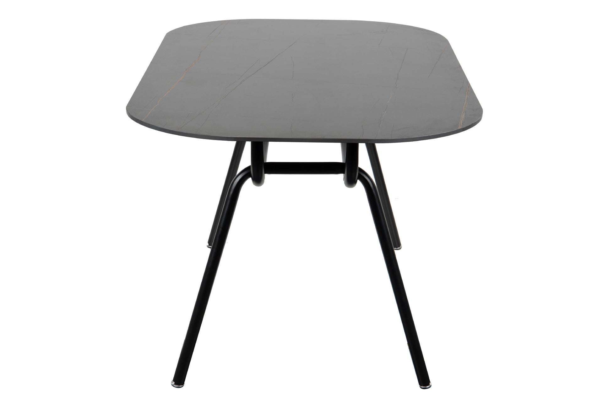 MESA DE JANTAR METAL-RESINA PRETA 150x90x75 CM
