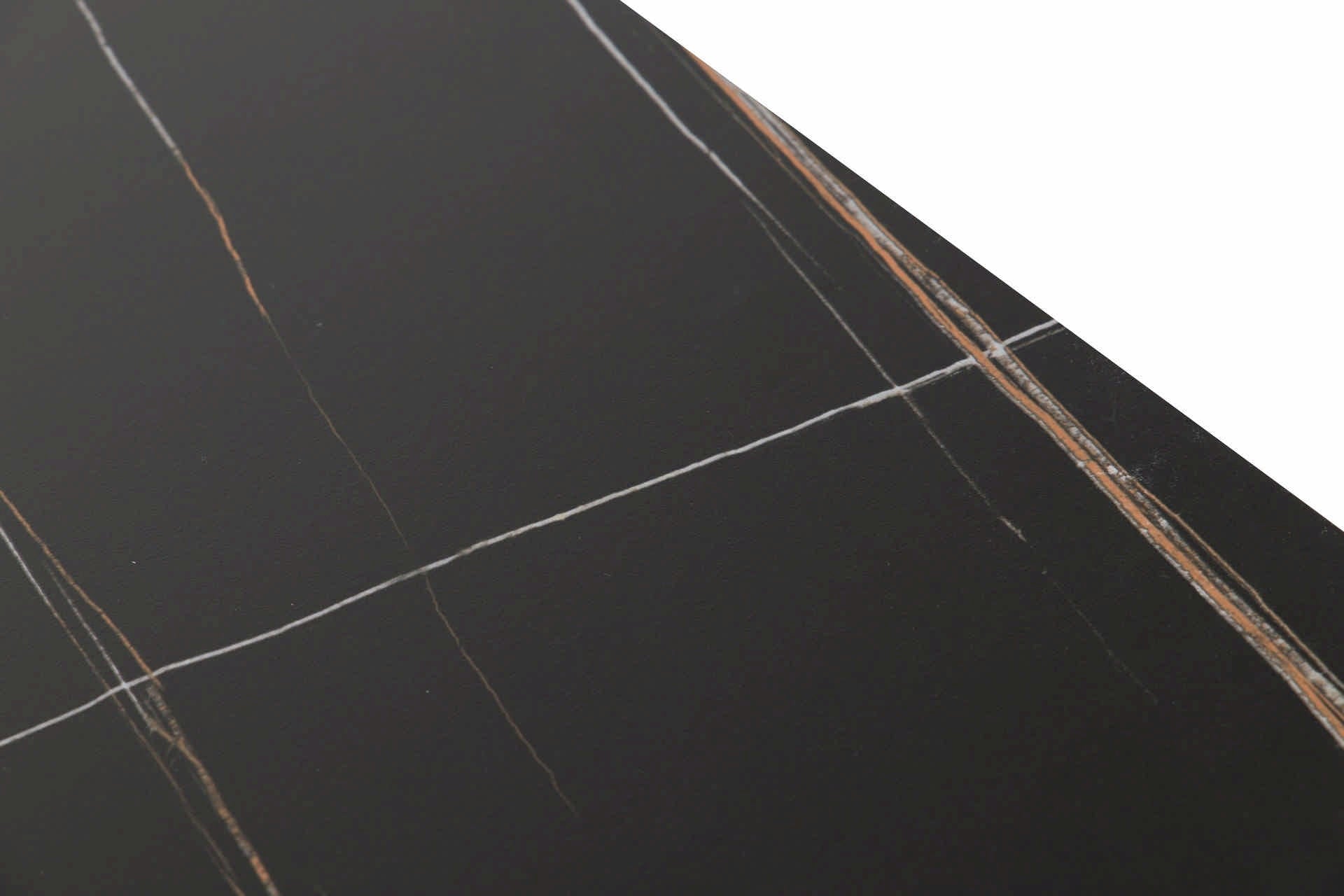 MESA DE JANTAR METAL-RESINA PRETA 150x90x75 CM