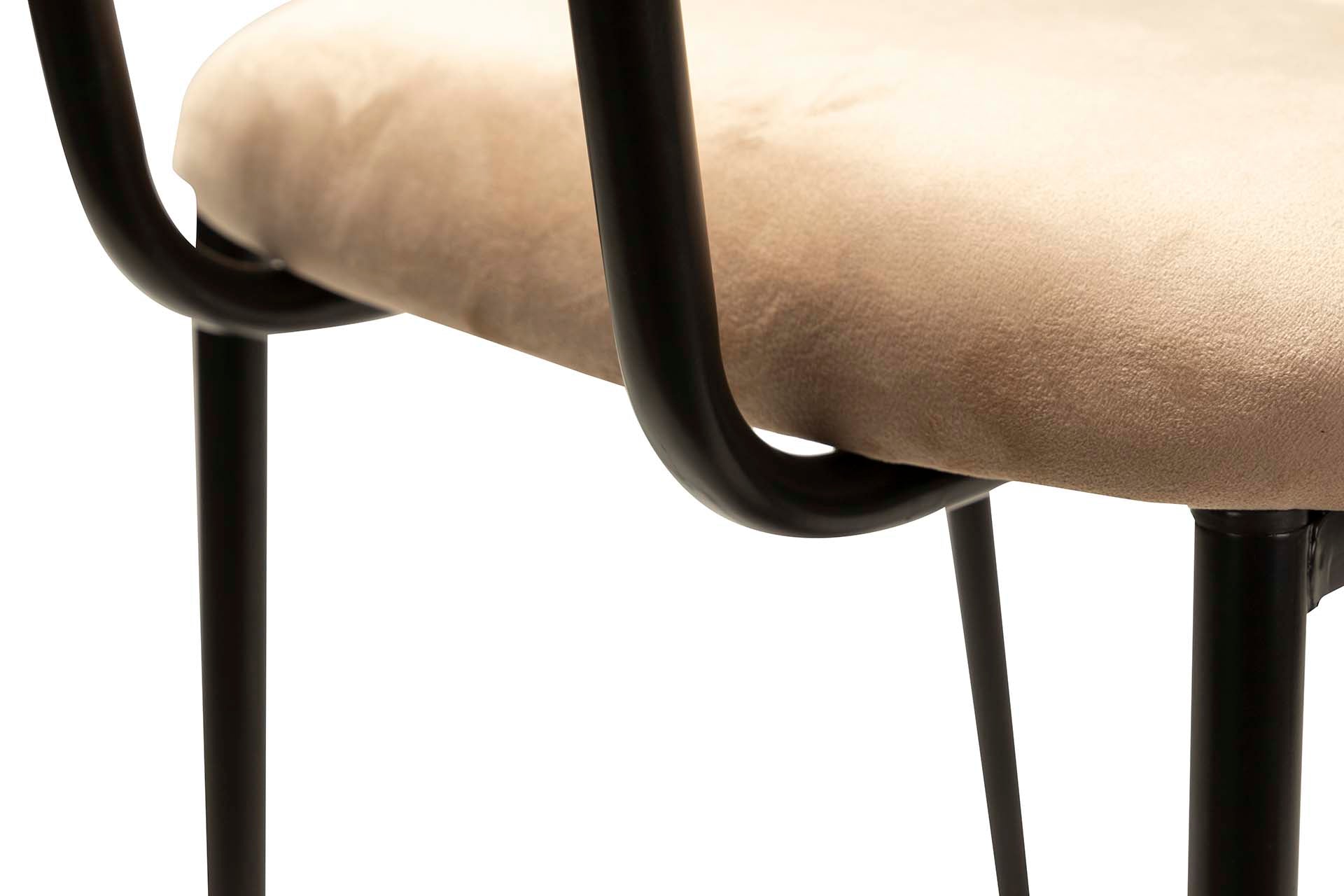 VELVET ORANGE BROWN BAR STOOL 43x53x108 CM - Min.2 units