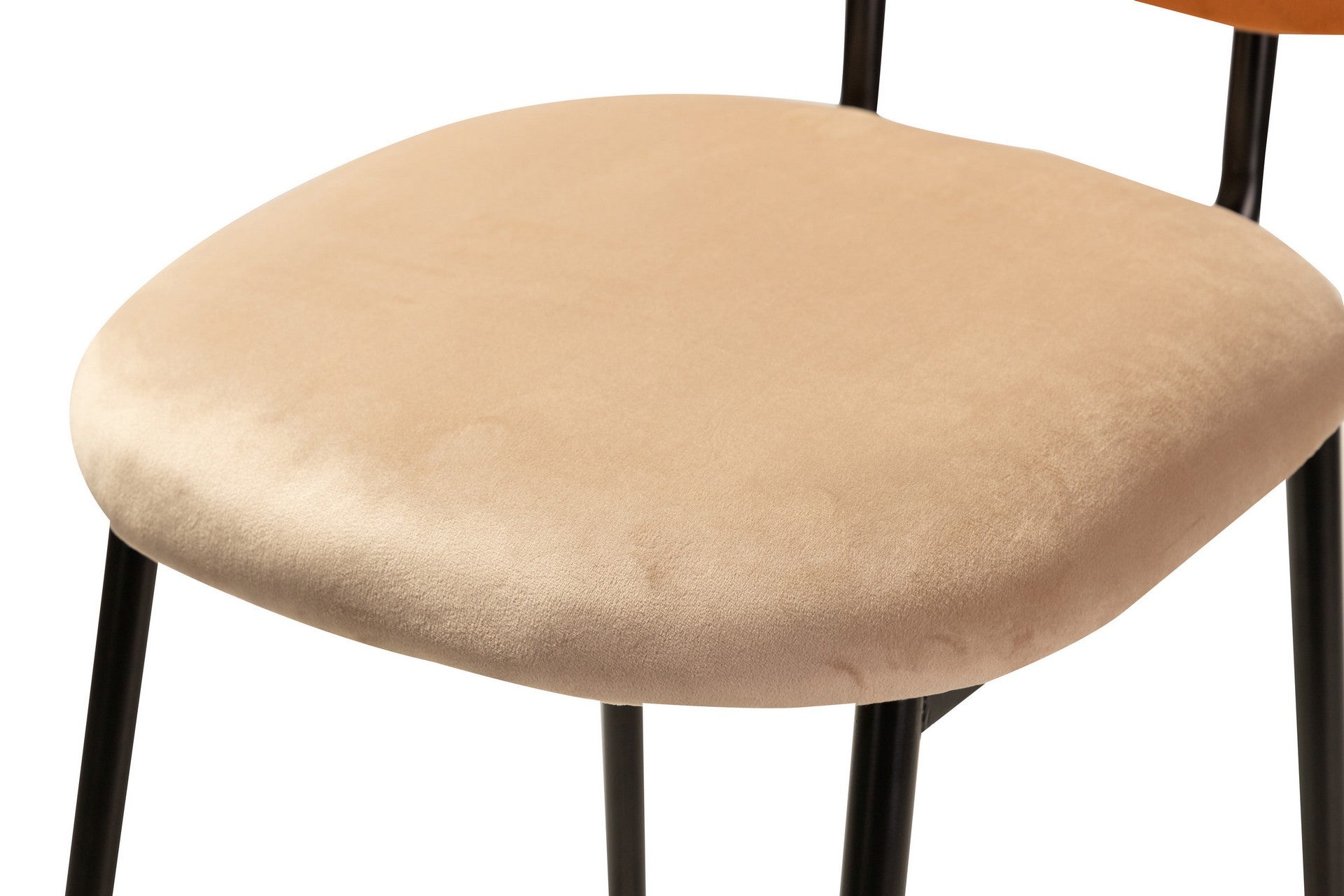 VELVET ORANGE BROWN BAR STOOL 43x53x108 CM - Min.2 units