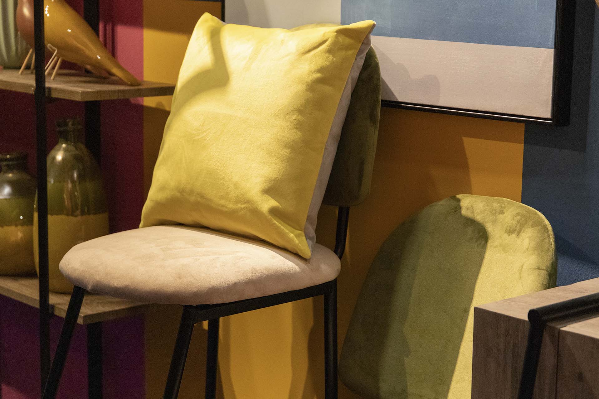 GREEN BROWN VELVET CHAIR 44x59x84 CM - Min.2 units