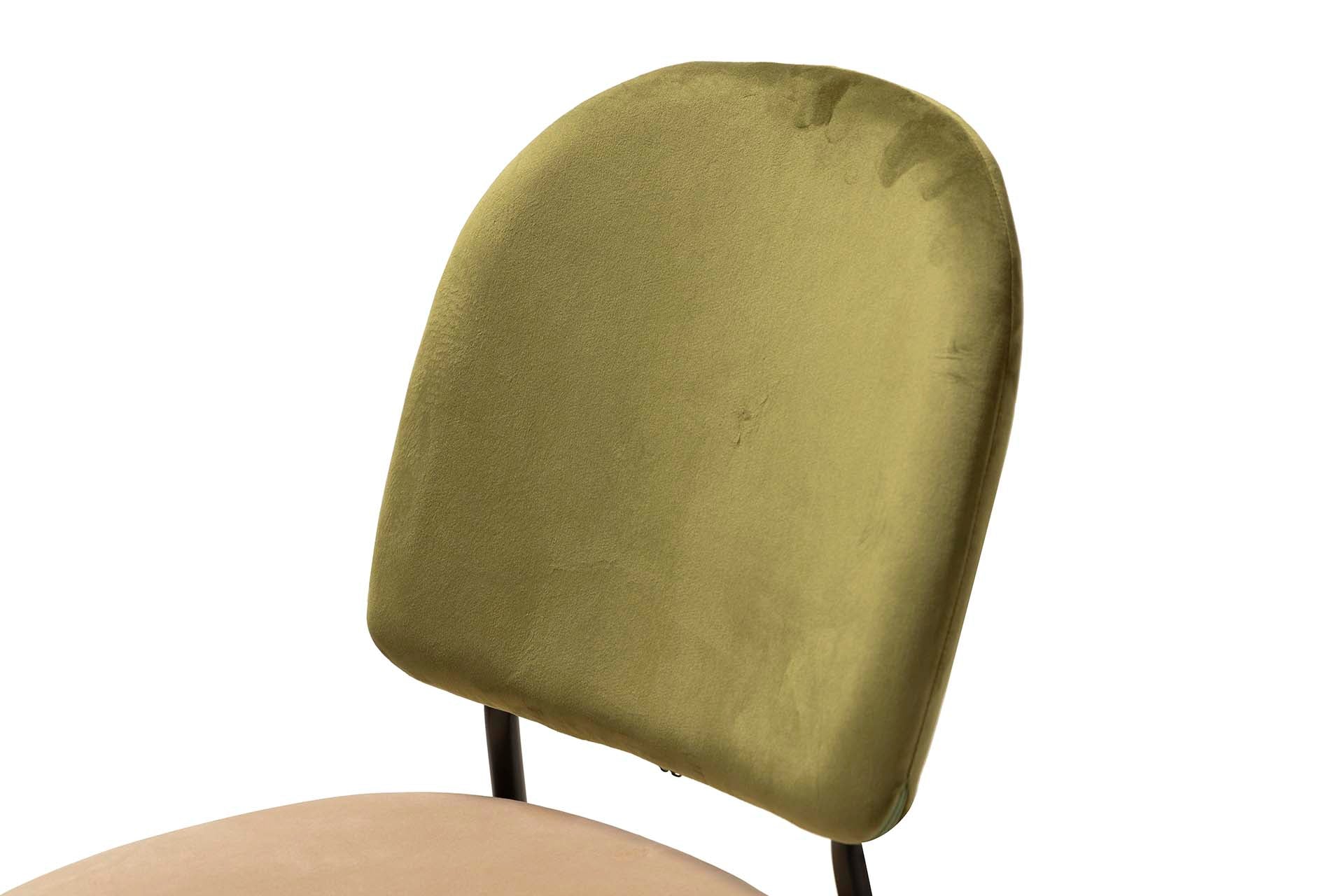 CADEIRA VELUDO VERDE MARROM 44x59x84 CM - Mín. 2 unidades