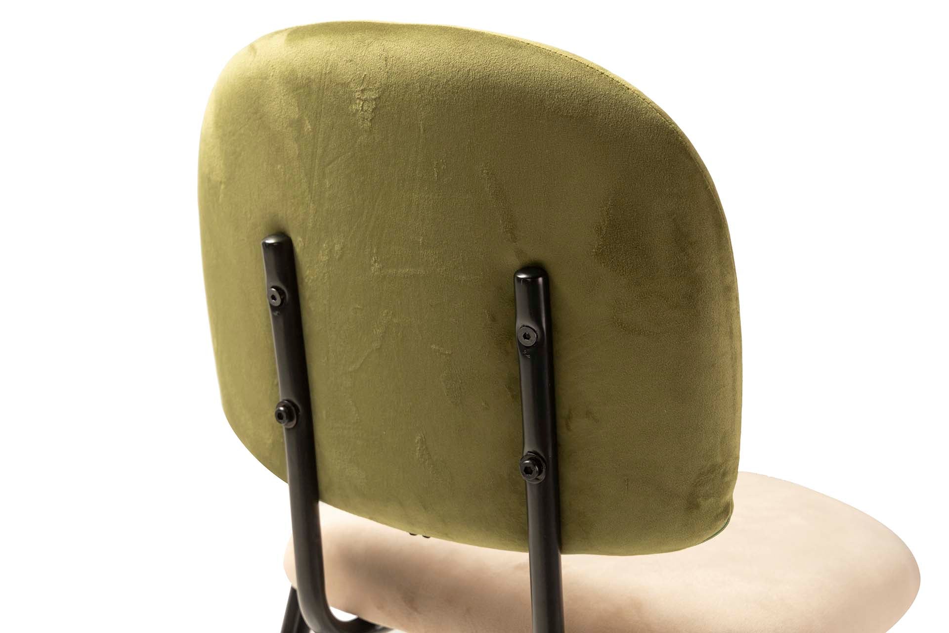 BANCO DE BAR DE VELUDO VERDE MARROM 43x53x108 CM - Mín. 2 unidades