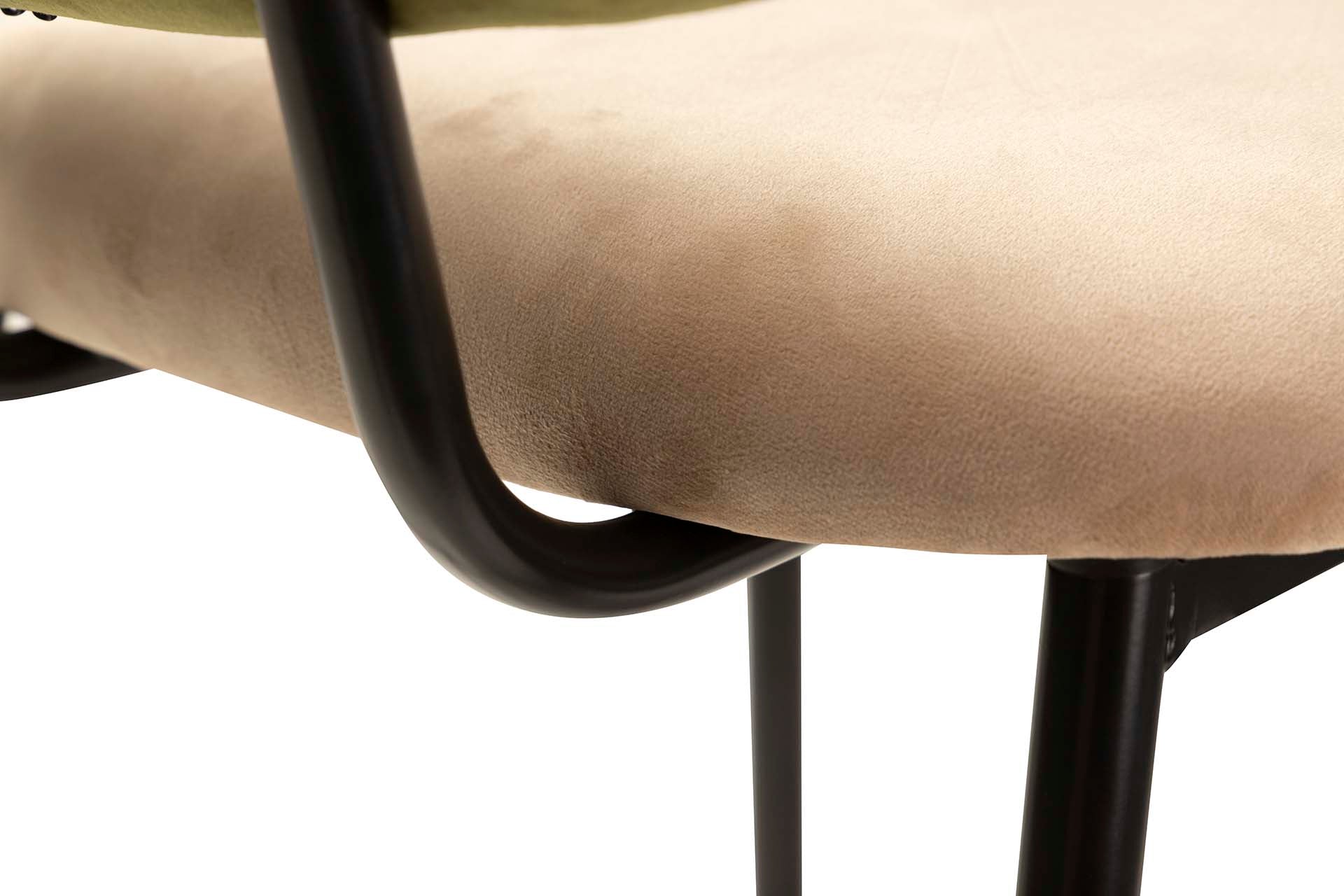 VELVET BAR STOOL GREEN BROWN 43x53x108 CM - Min.2 units
