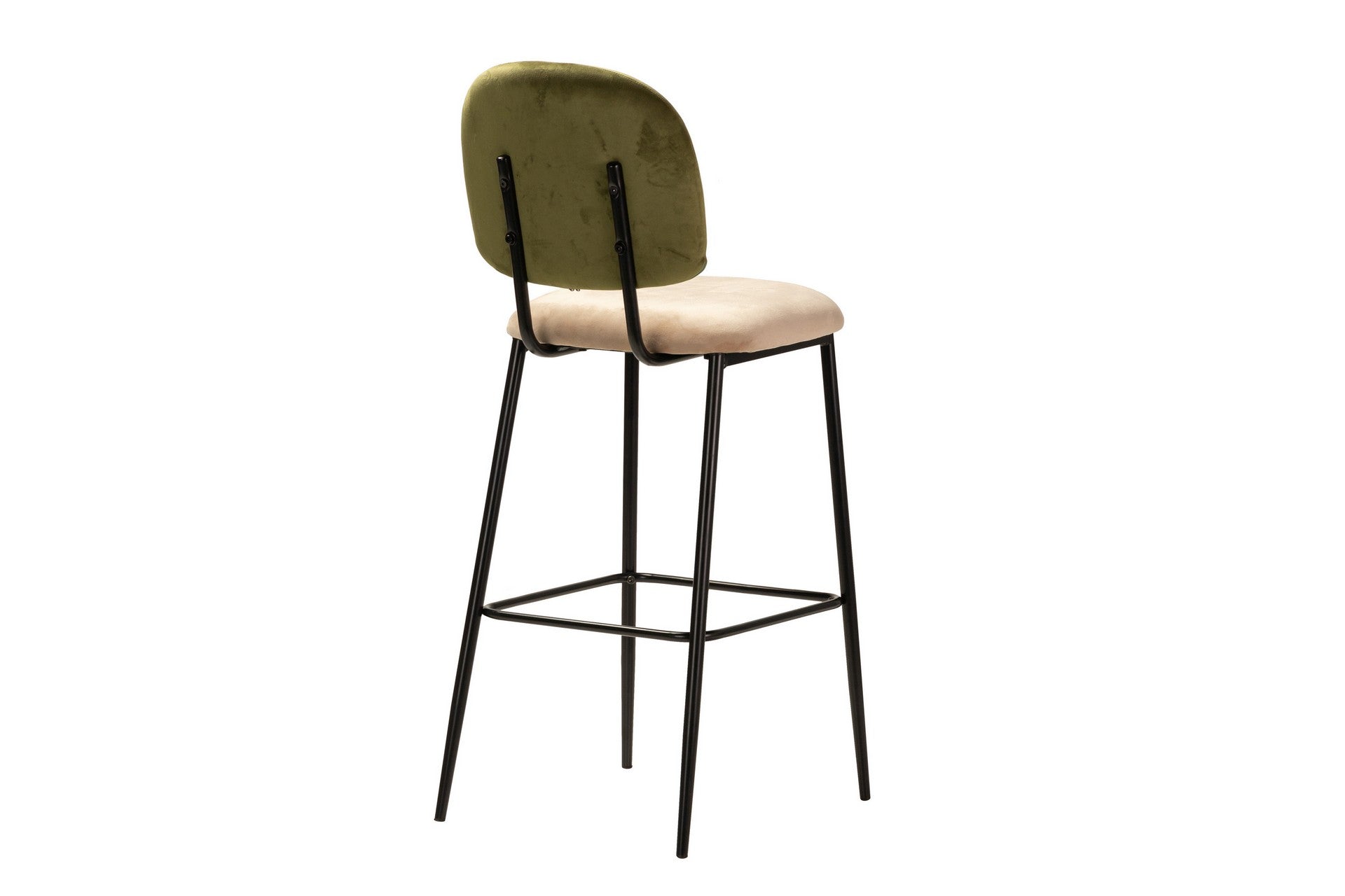 VELVET BAR STOOL GREEN BROWN 43x53x108 CM - Min.2 units
