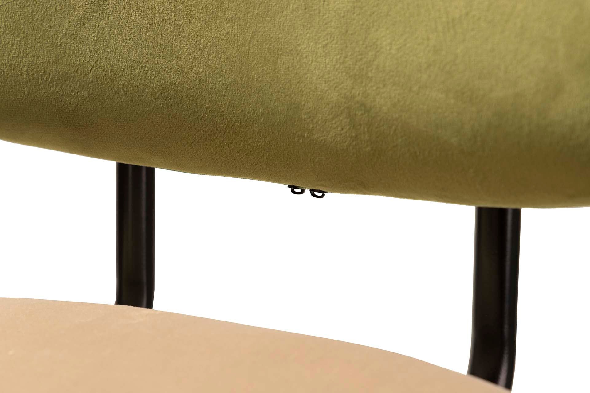 VELVET BAR STOOL GREEN BROWN 43x53x108 CM - Min.2 units
