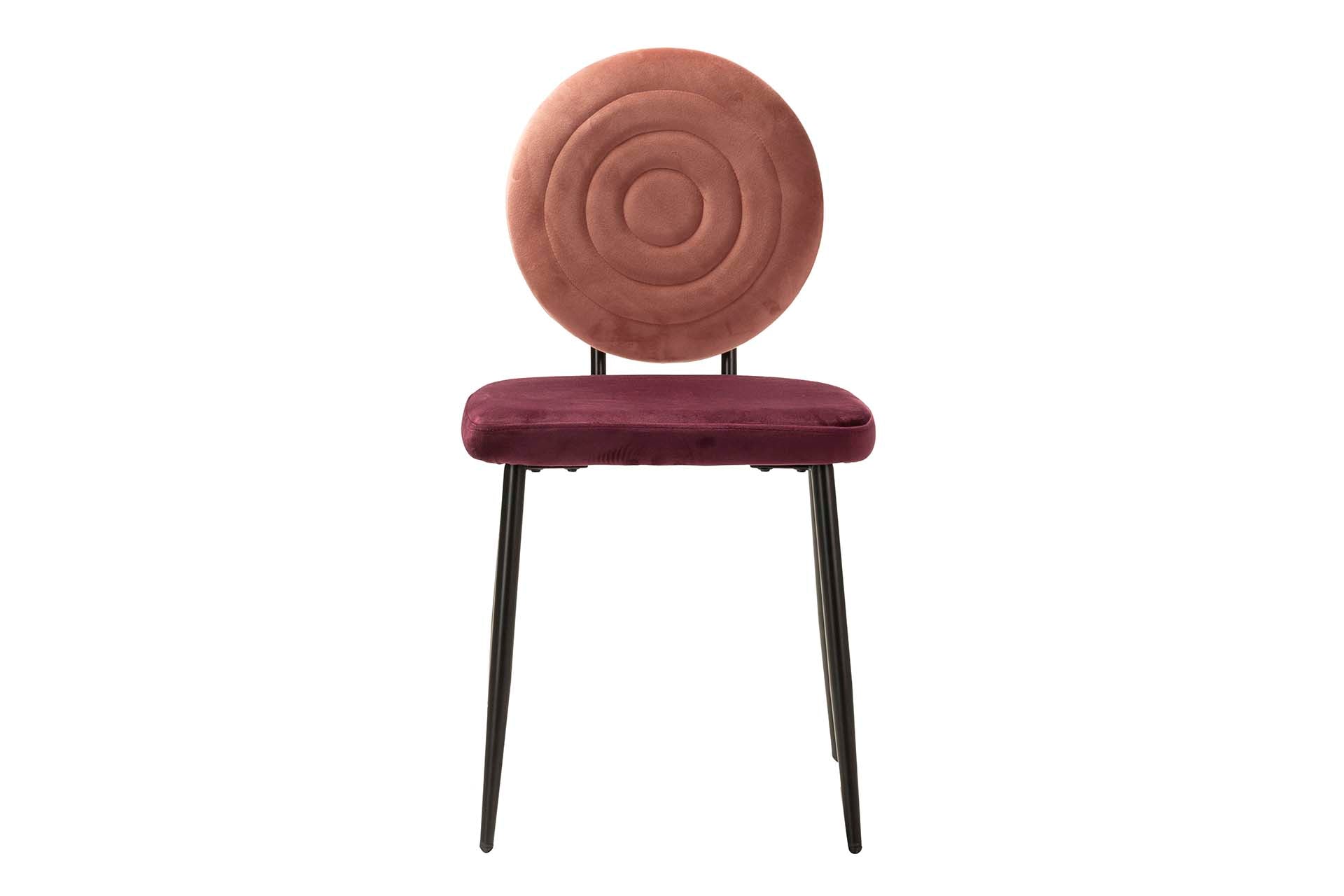 SILLA VELVET ROSA MORADO 45x58x83 CM - Min.2 uds