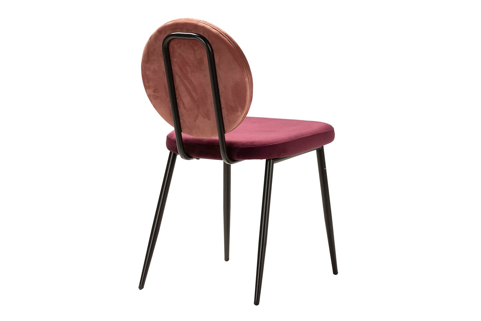 SILLA VELVET ROSA MORADO 45x58x83 CM - Min.2 uds