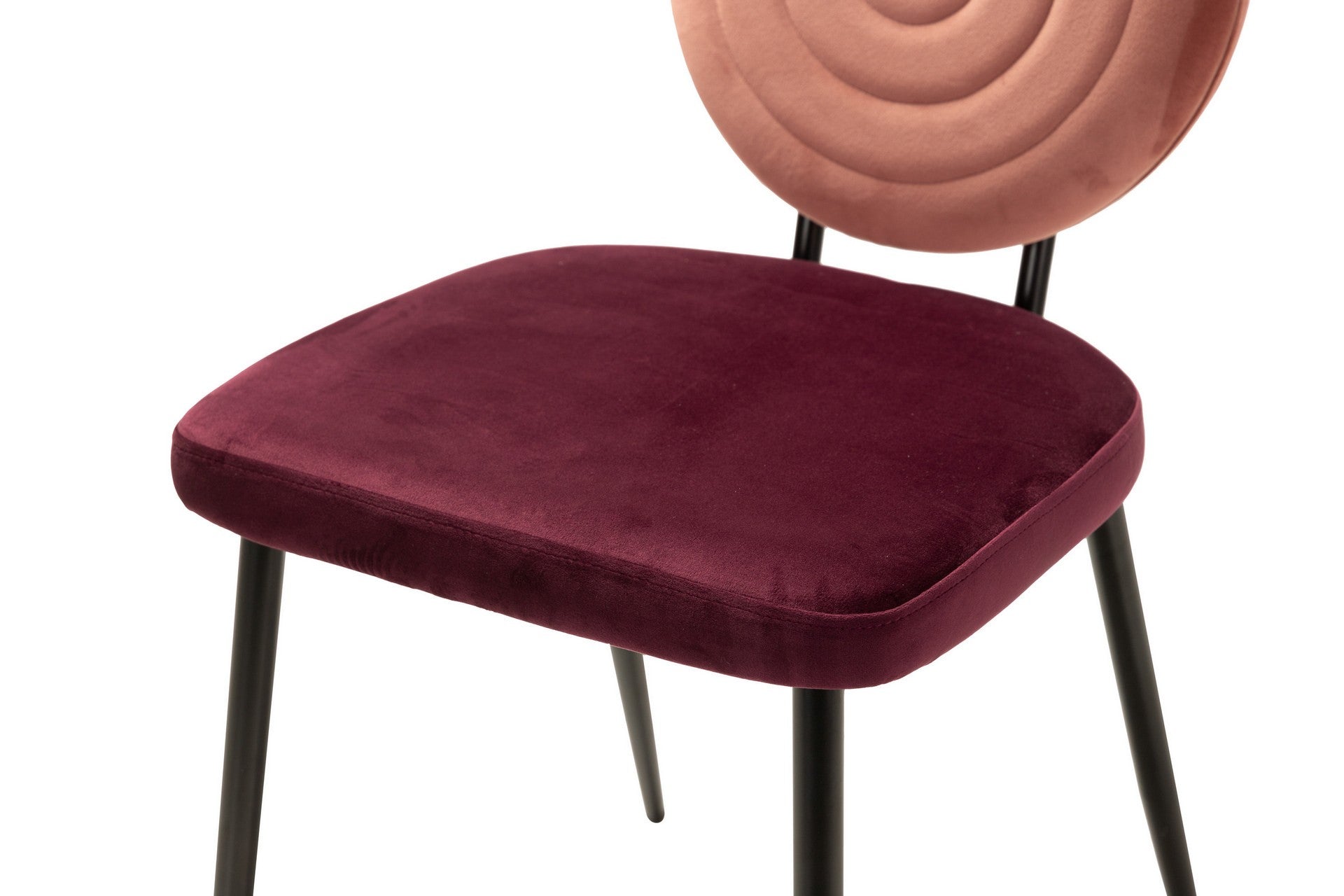 SILLA VELVET ROSA MORADO 45x58x83 CM - Min.2 uds