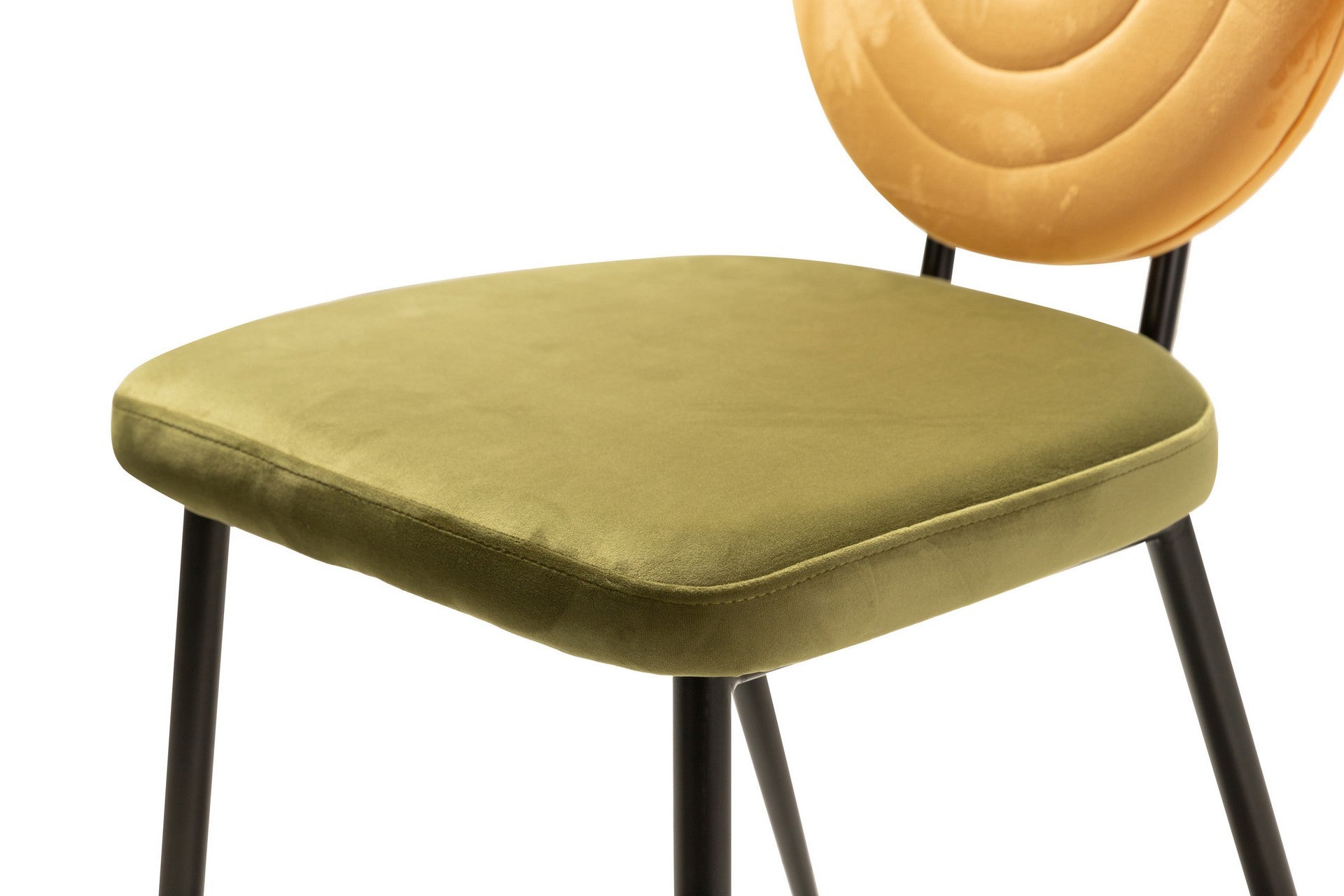 SILLA VELVET AMARILLO VERDE 45x58x83 CM - Min.2 uds