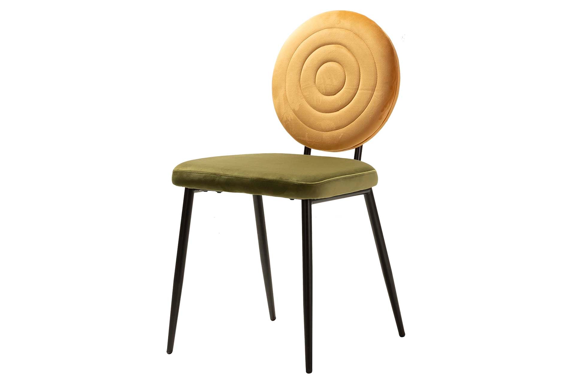 SILLA VELVET AMARILLO VERDE 45x58x83 CM - Min.2 uds