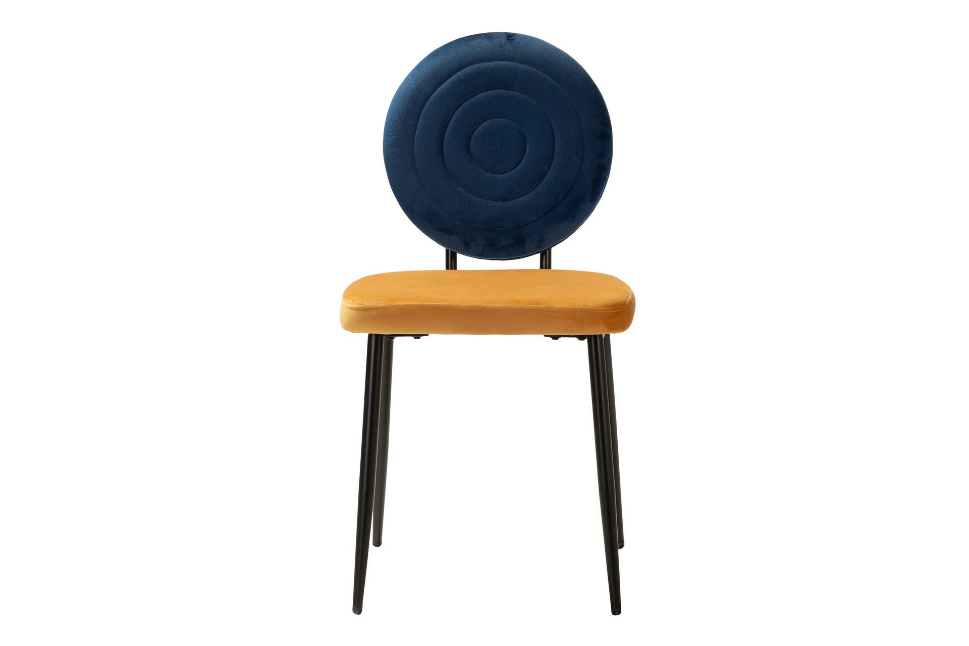 SILLA VELVET AZUL AMARILLO 45x58x83 CM - Min.2 uds