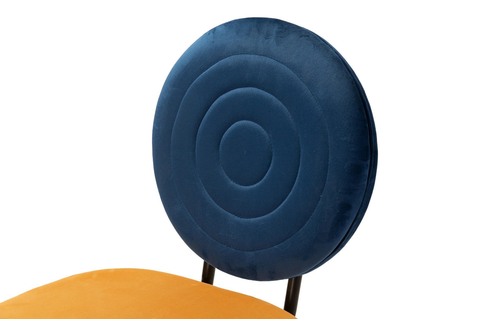 SILLA VELVET AZUL AMARILLO 45x58x83 CM - Min.2 uds