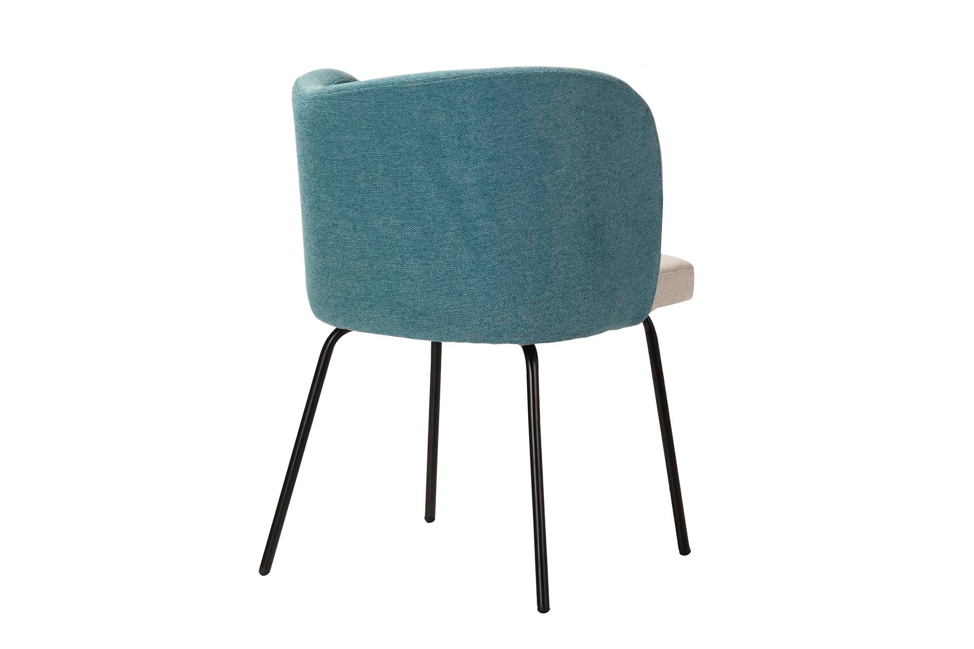 CADEIRA DE LINHO E POLIÉSTER AZUL CINZA 53x54x81 CM - Mín. 2 peças