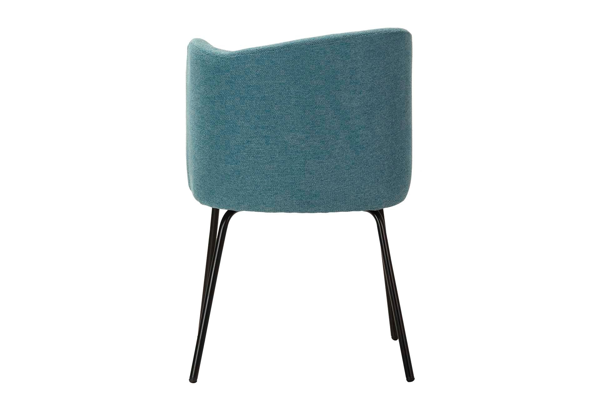CADEIRA DE LINHO E POLIÉSTER AZUL CINZA 53x54x81 CM - Mín. 2 peças