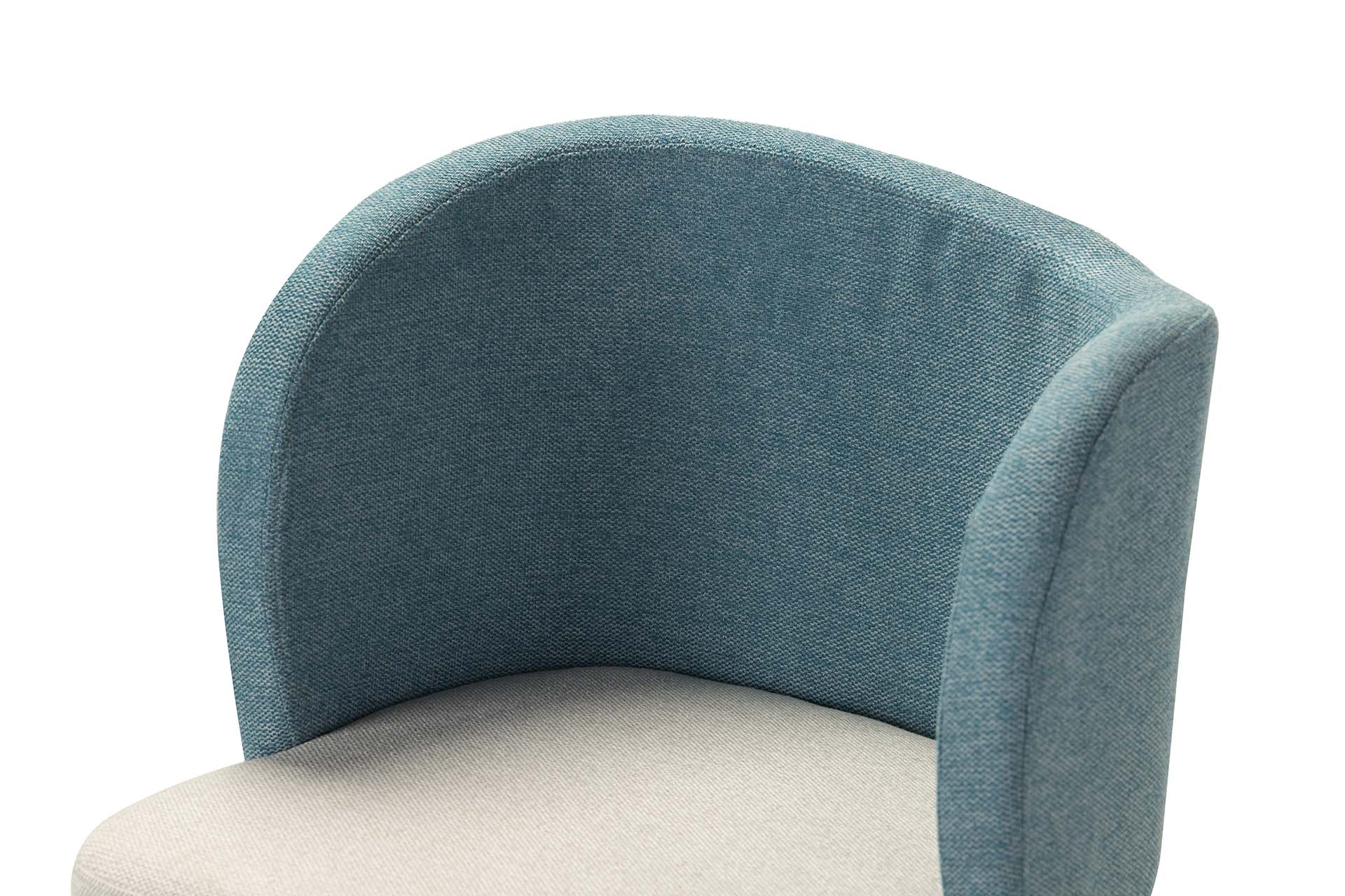 CADEIRA DE LINHO E POLIÉSTER AZUL CINZA 53x54x81 CM - Mín. 2 peças
