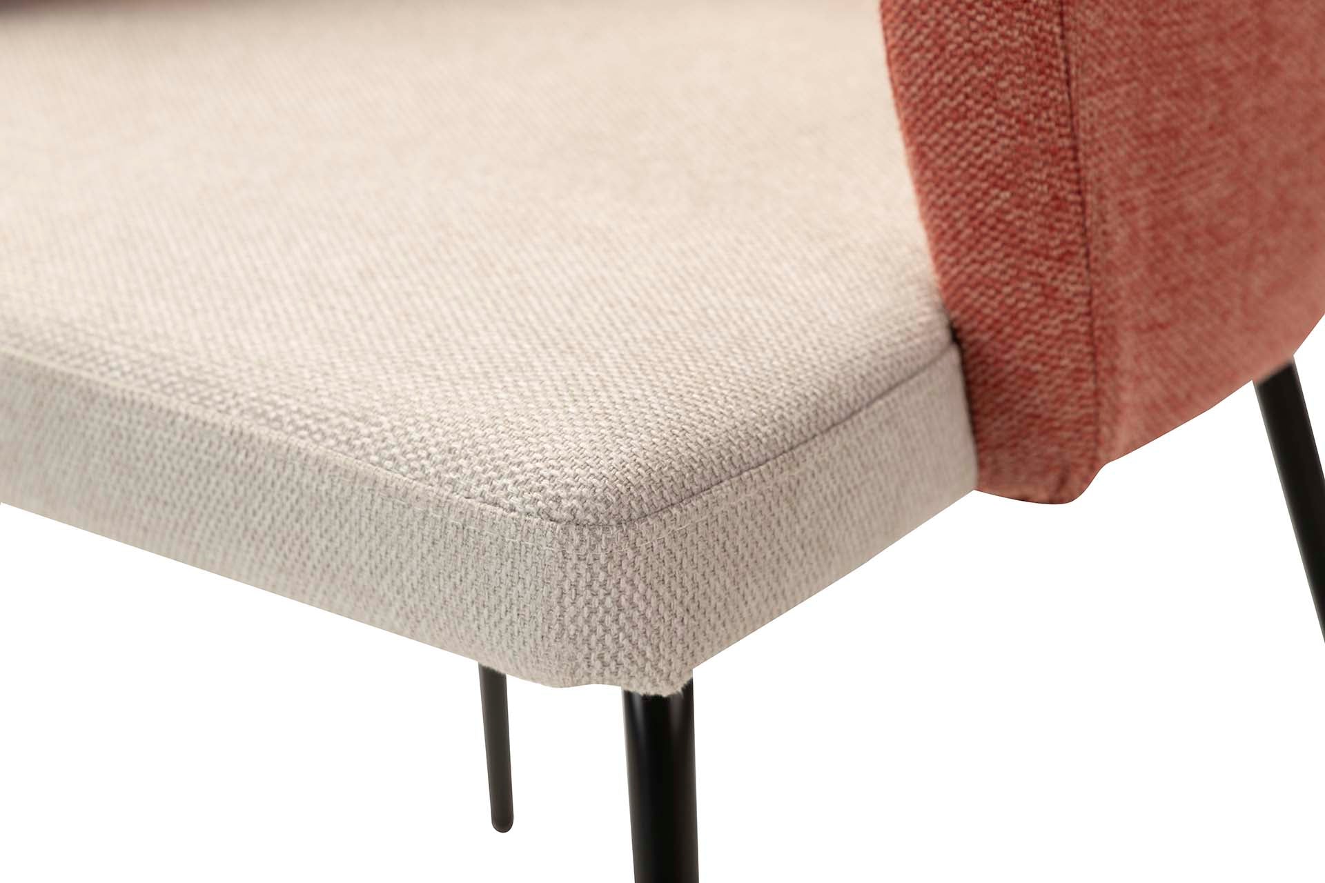 CADEIRA DE LINHO POLIÉSTER VERMELHO CINZA 53x54x81 CM - Mín. 2 peças