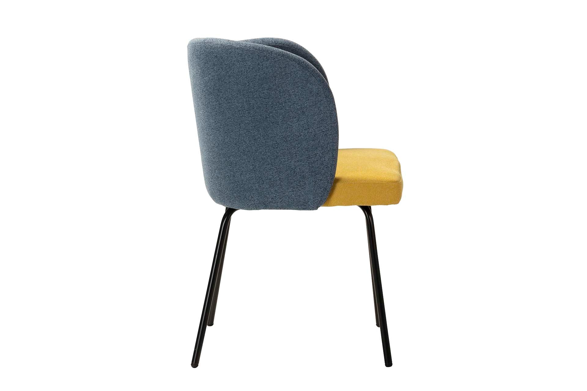 CADEIRA DE LINHO DE POLIÉSTER AZUL AMARELO 53x54x81 CM - Mín. 2 peças