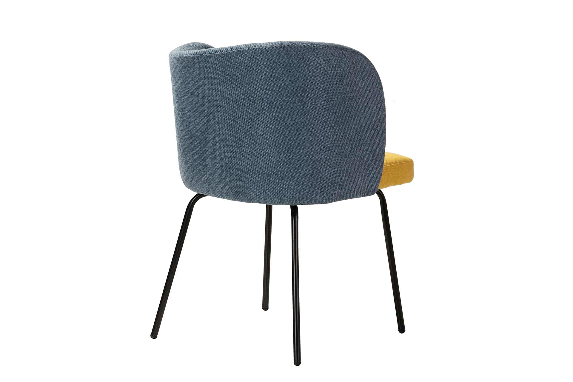 CADEIRA DE LINHO DE POLIÉSTER AZUL AMARELO 53x54x81 CM - Mín. 2 peças