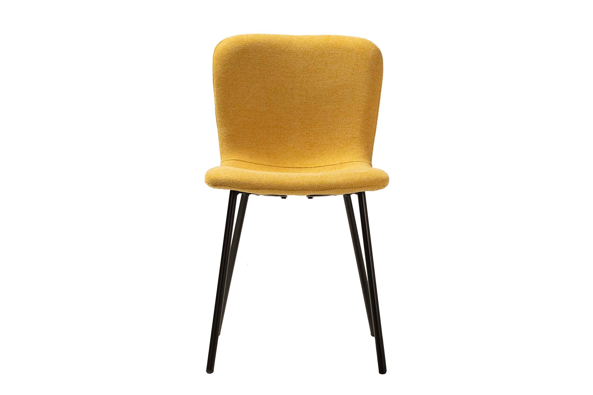 SILLA POLIESTER AMARILLO 44x52x77 CM - Min.4 uds
