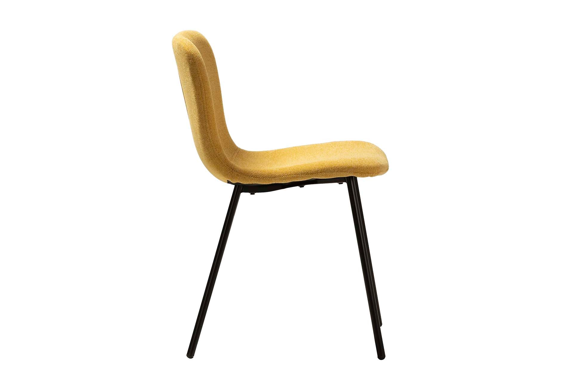 SILLA POLIESTER AMARILLO 44x52x77 CM - Min.4 uds