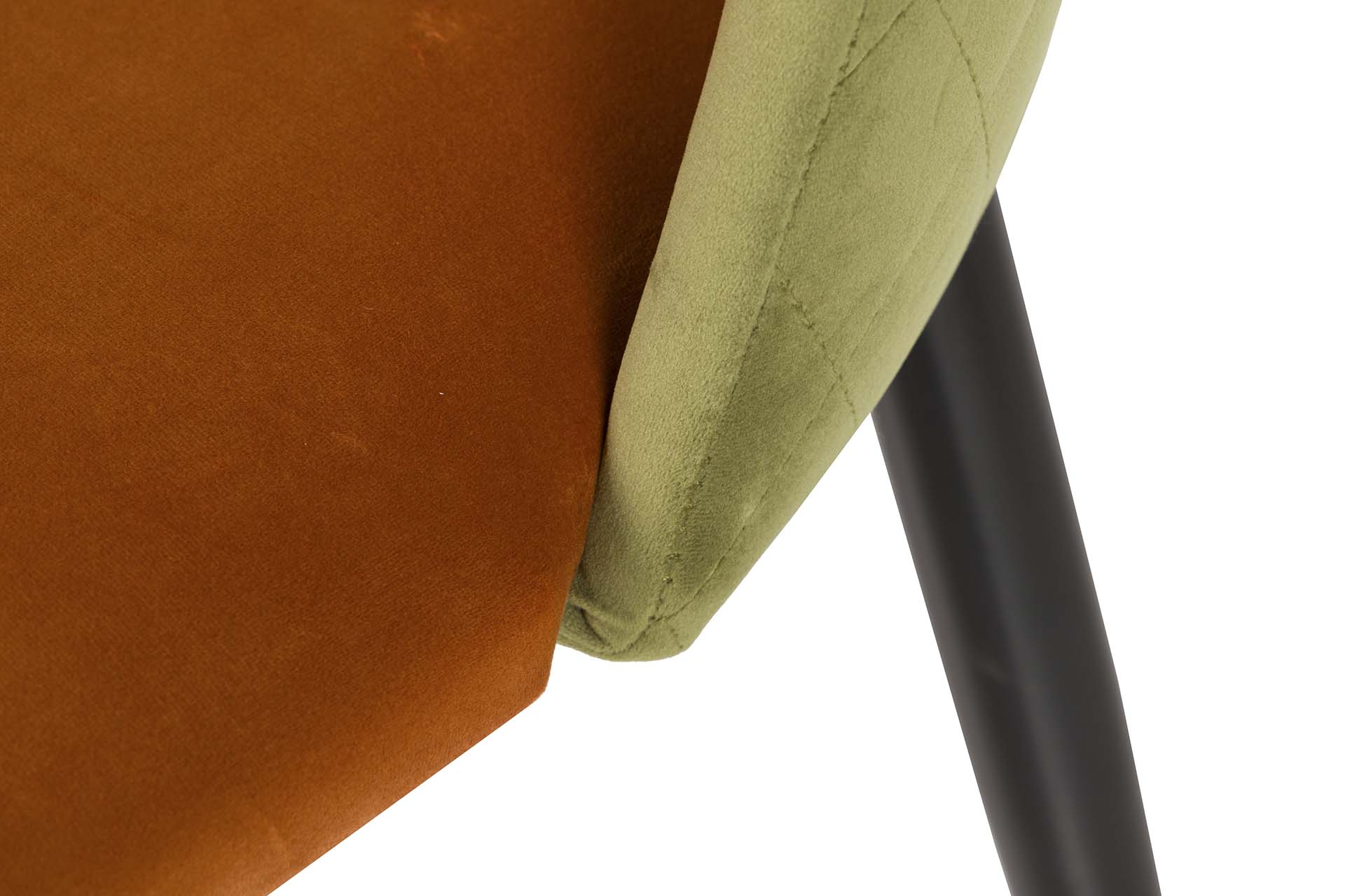 SILLA VELVET VERDE NARANJA 49x54x87 CM - Min.4 uds