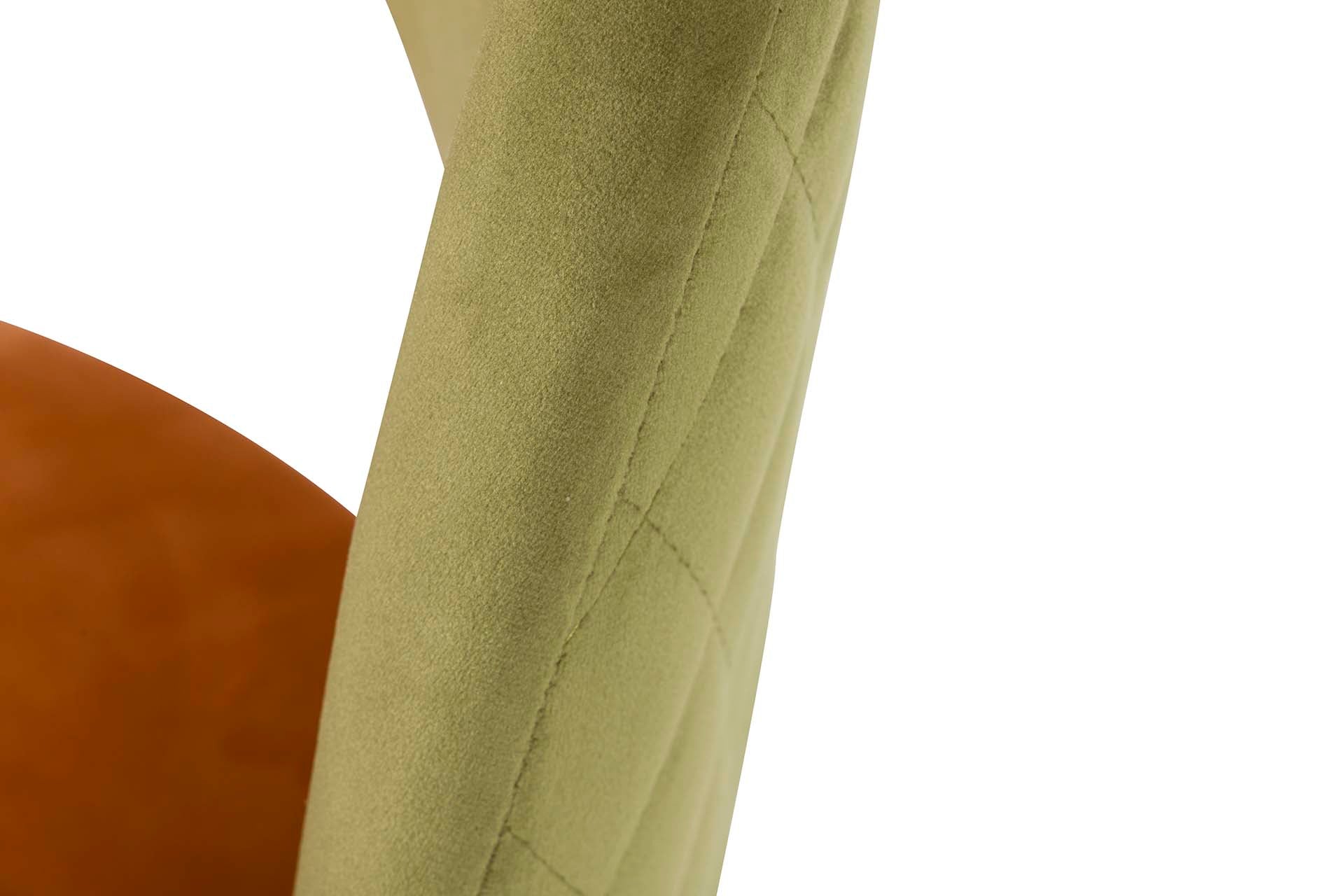 SILLA VELVET VERDE NARANJA 49x54x87 CM - Min.4 uds