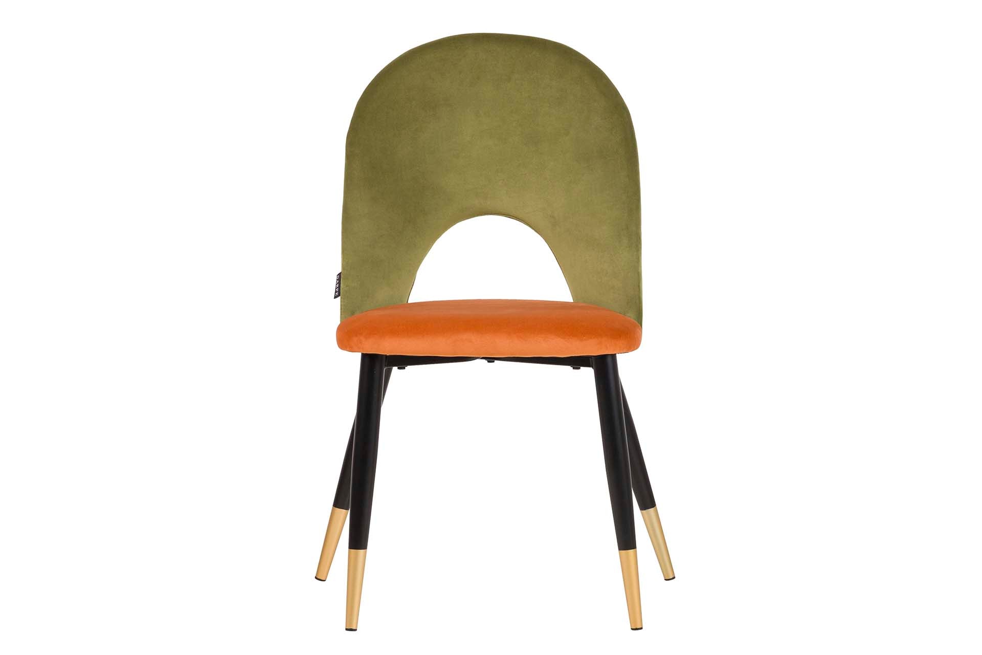 SILLA VELVET VERDE NARANJA 49x54x87 CM - Min.4 uds