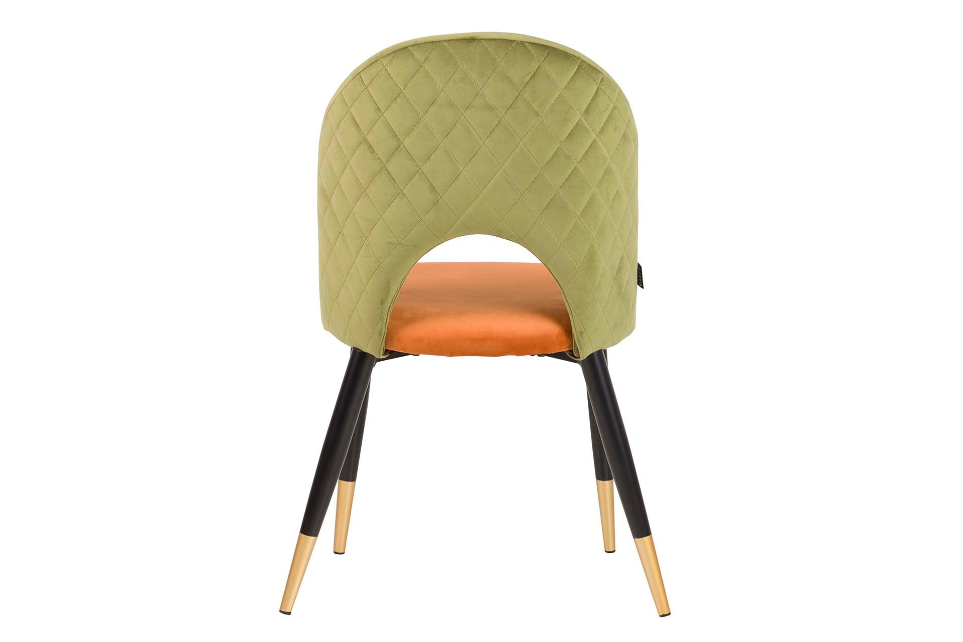 SILLA VELVET VERDE NARANJA 49x54x87 CM - Min.4 uds