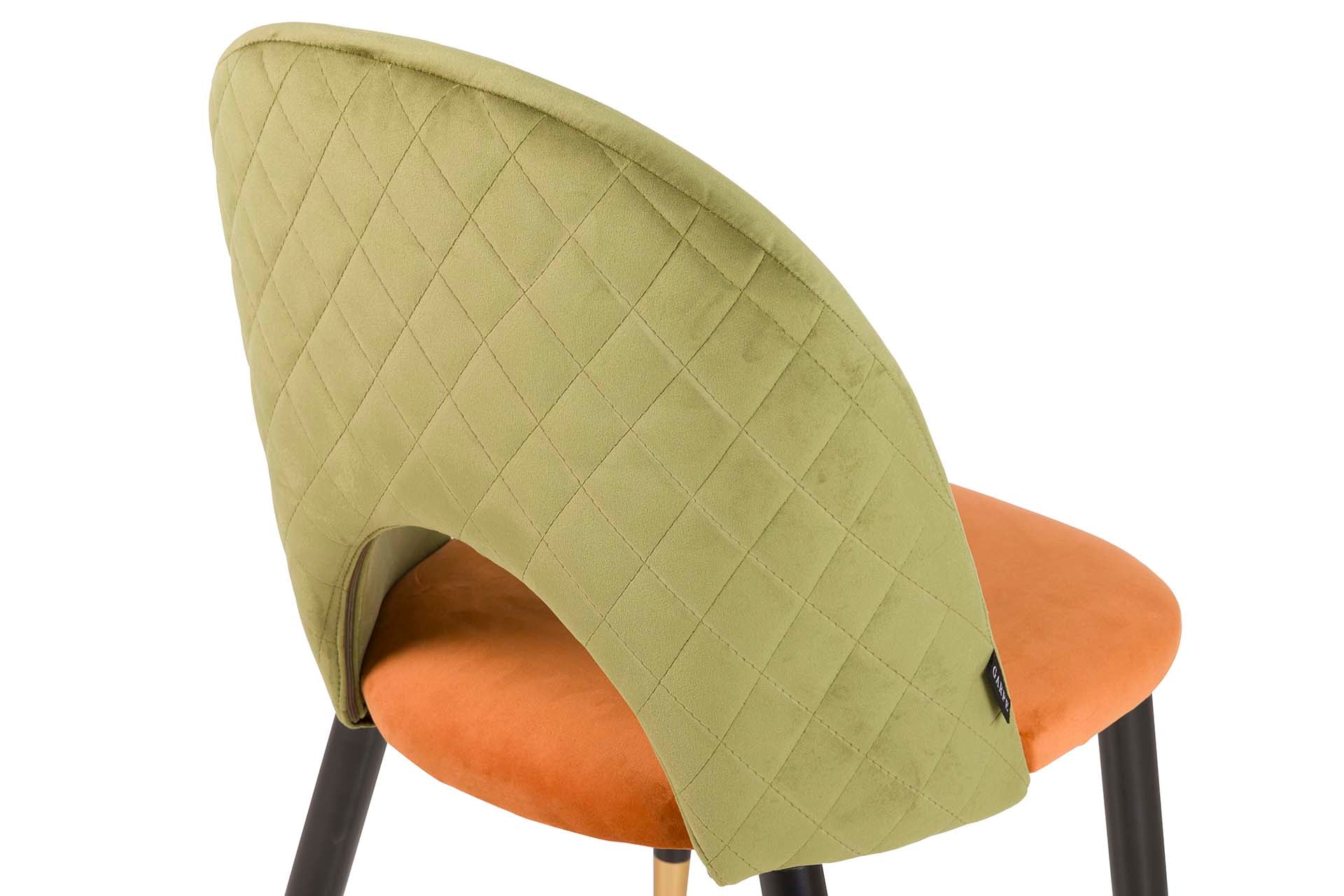 SILLA VELVET VERDE NARANJA 49x54x87 CM - Min.4 uds