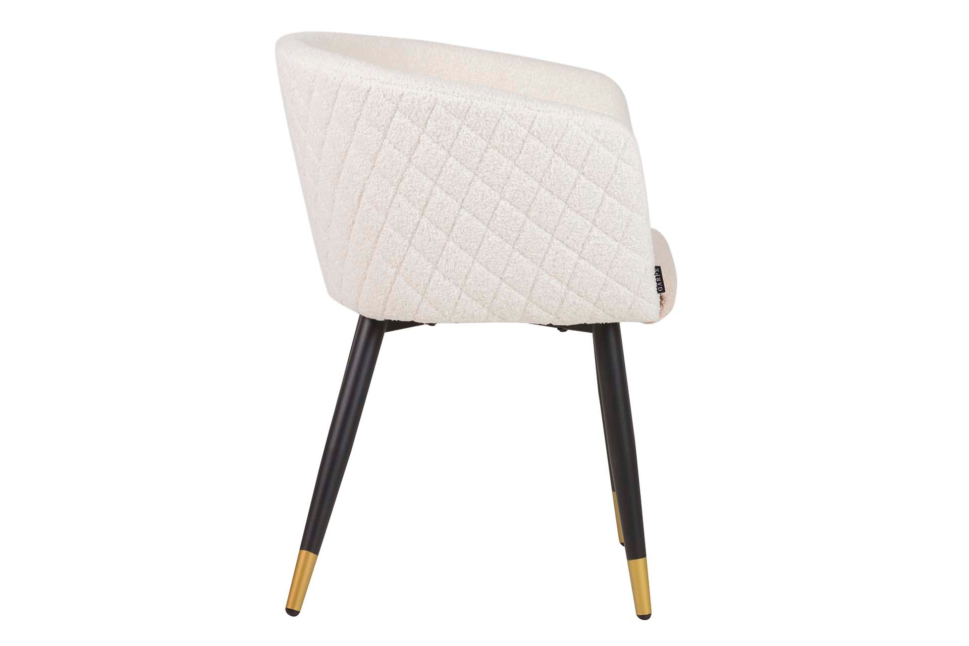 SILLA BOUCLE BLANCO BEIGE 55x57x76 CM - Min.2 uds