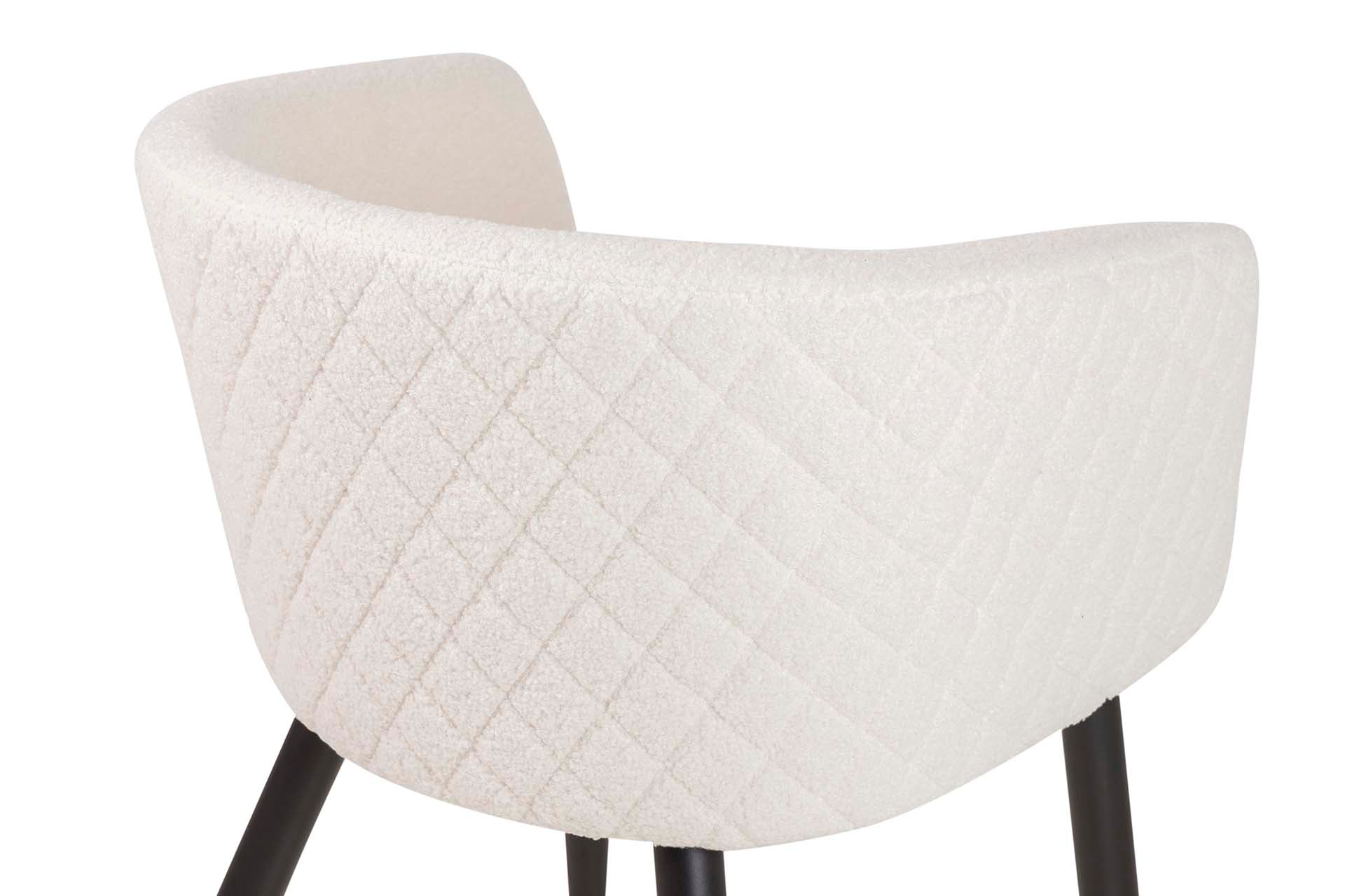 SILLA BOUCLE BLANCO BEIGE 55x57x76 CM - Min.2 uds