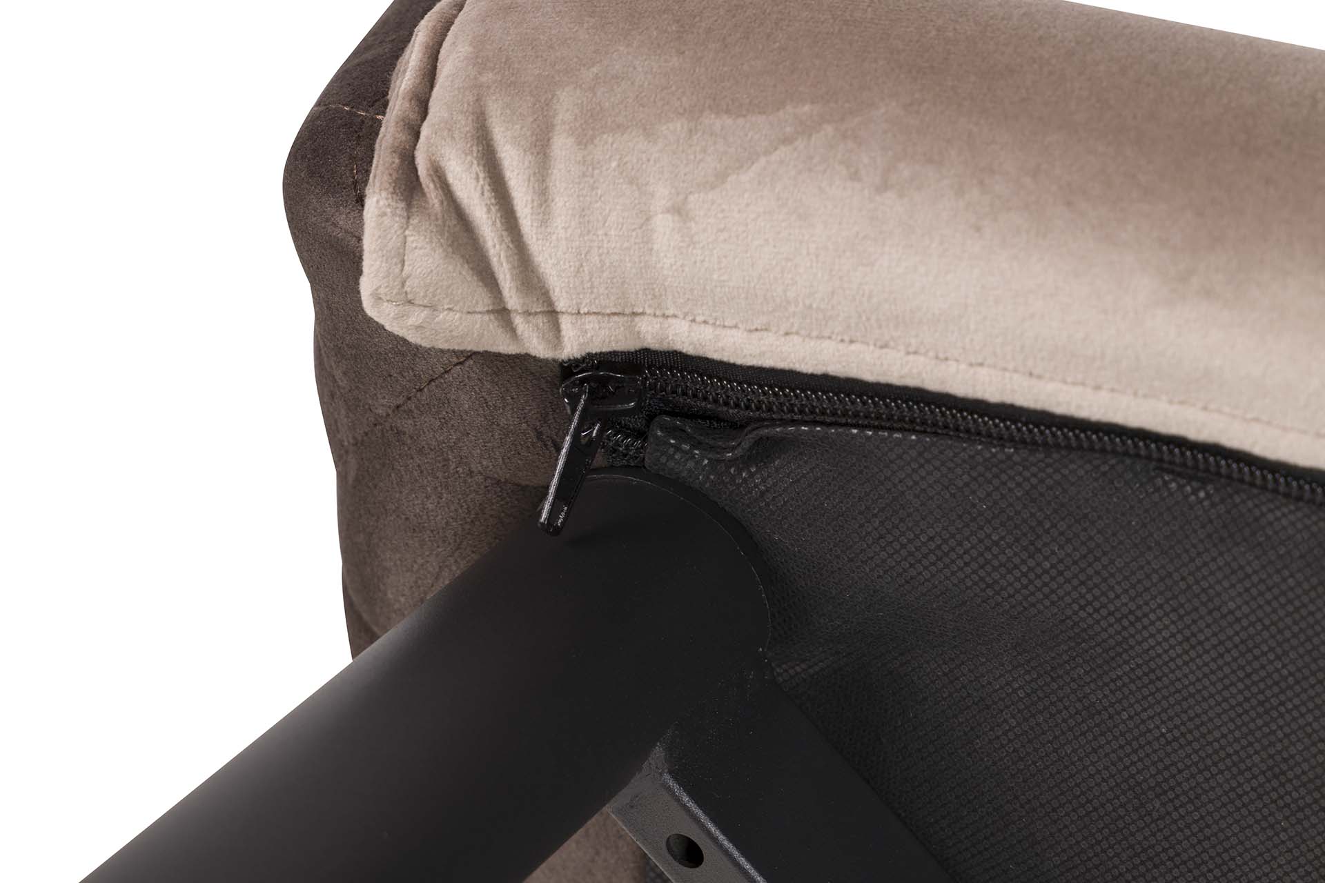 CADEIRA VELUDO BEGE CINZA 55x55x76 CM - Min.2 unidades