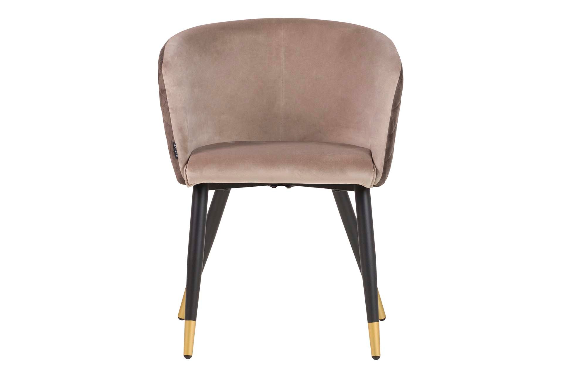 CADEIRA VELUDO BEGE CINZA 55x55x76 CM - Min.2 unidades