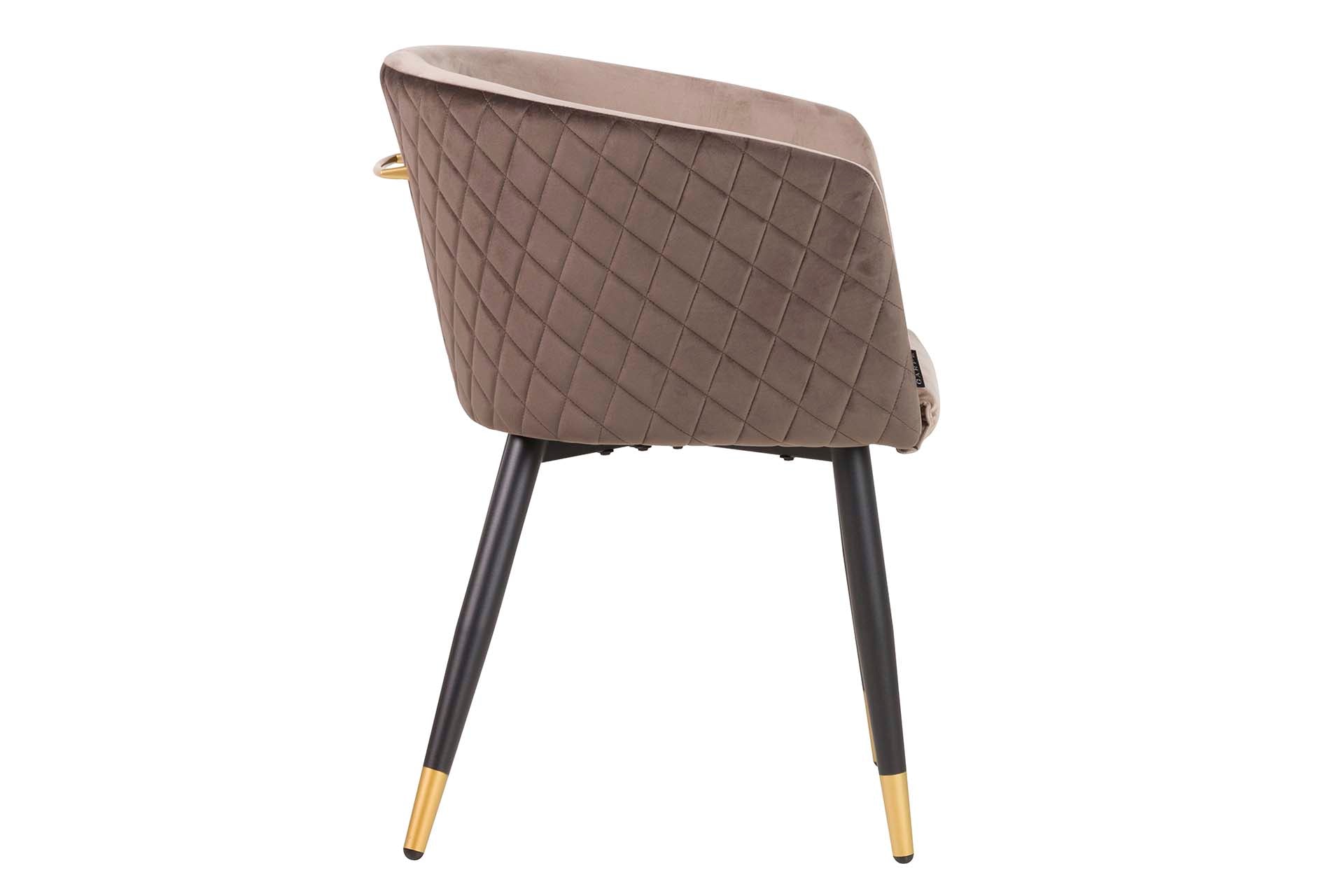 CADEIRA VELUDO BEGE CINZA 55x55x76 CM - Min.2 unidades