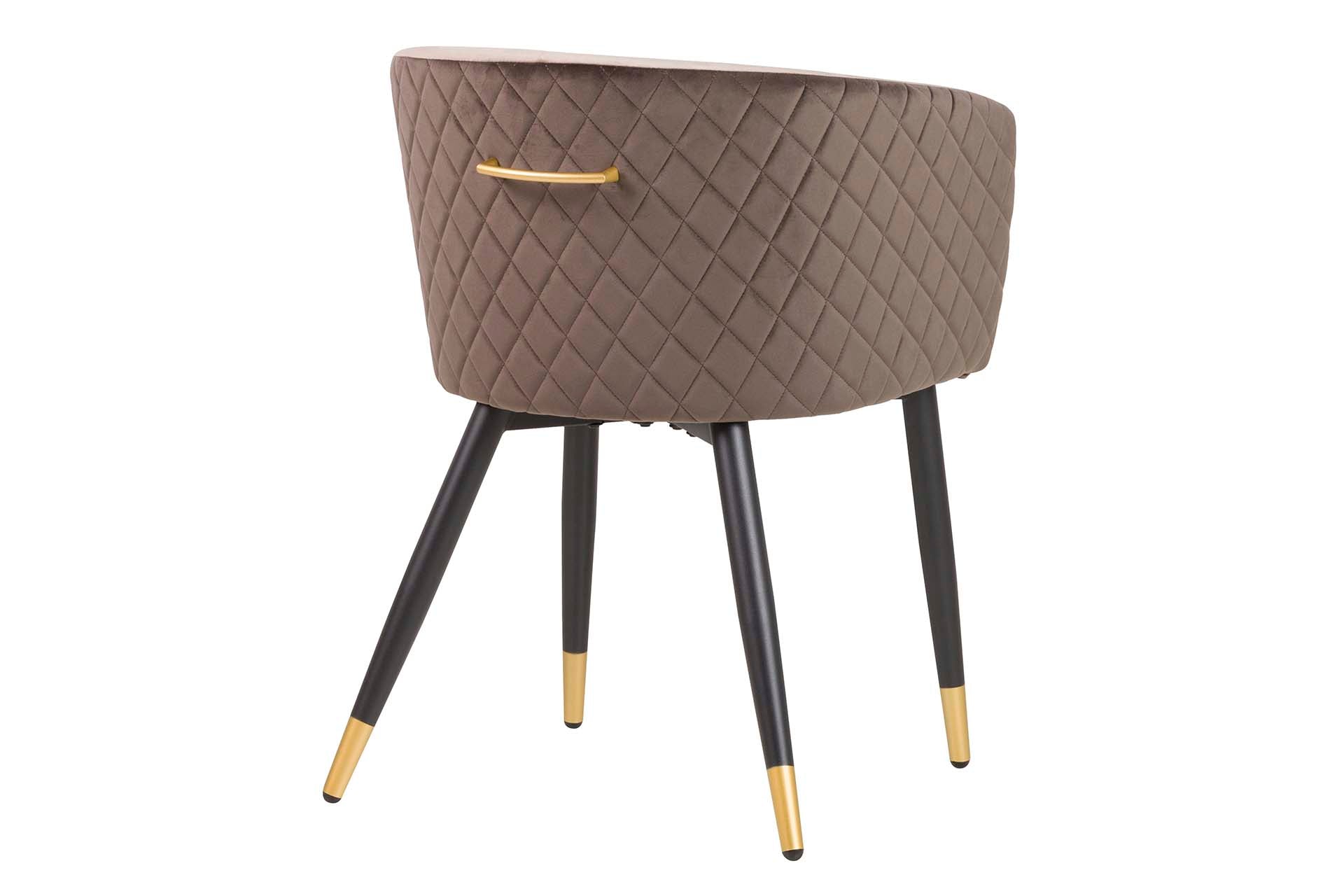 CADEIRA VELUDO BEGE CINZA 55x55x76 CM - Min.2 unidades