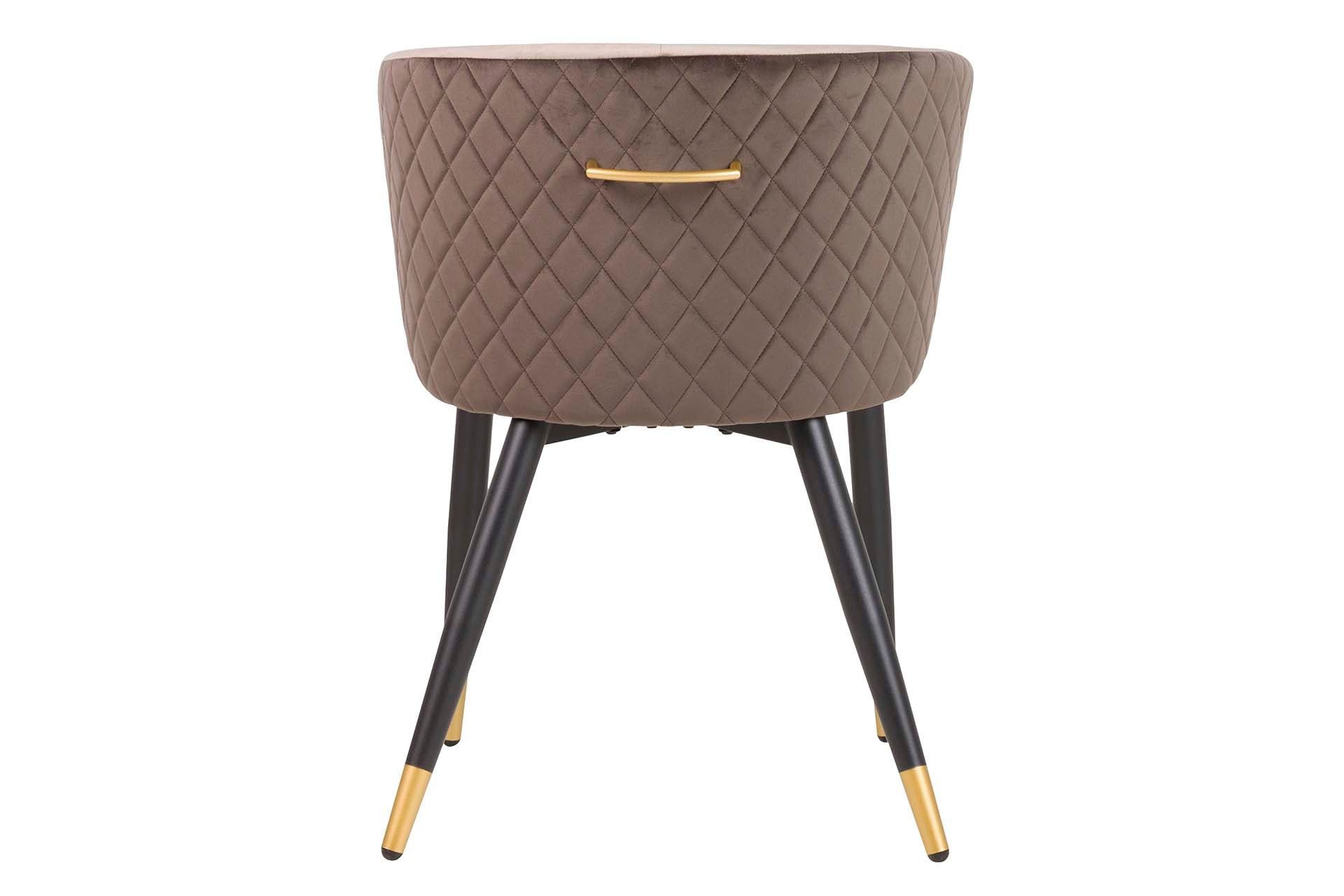 VELVET CHAIR BEIGE GRAY 55x55x76 CM - Min.2 units