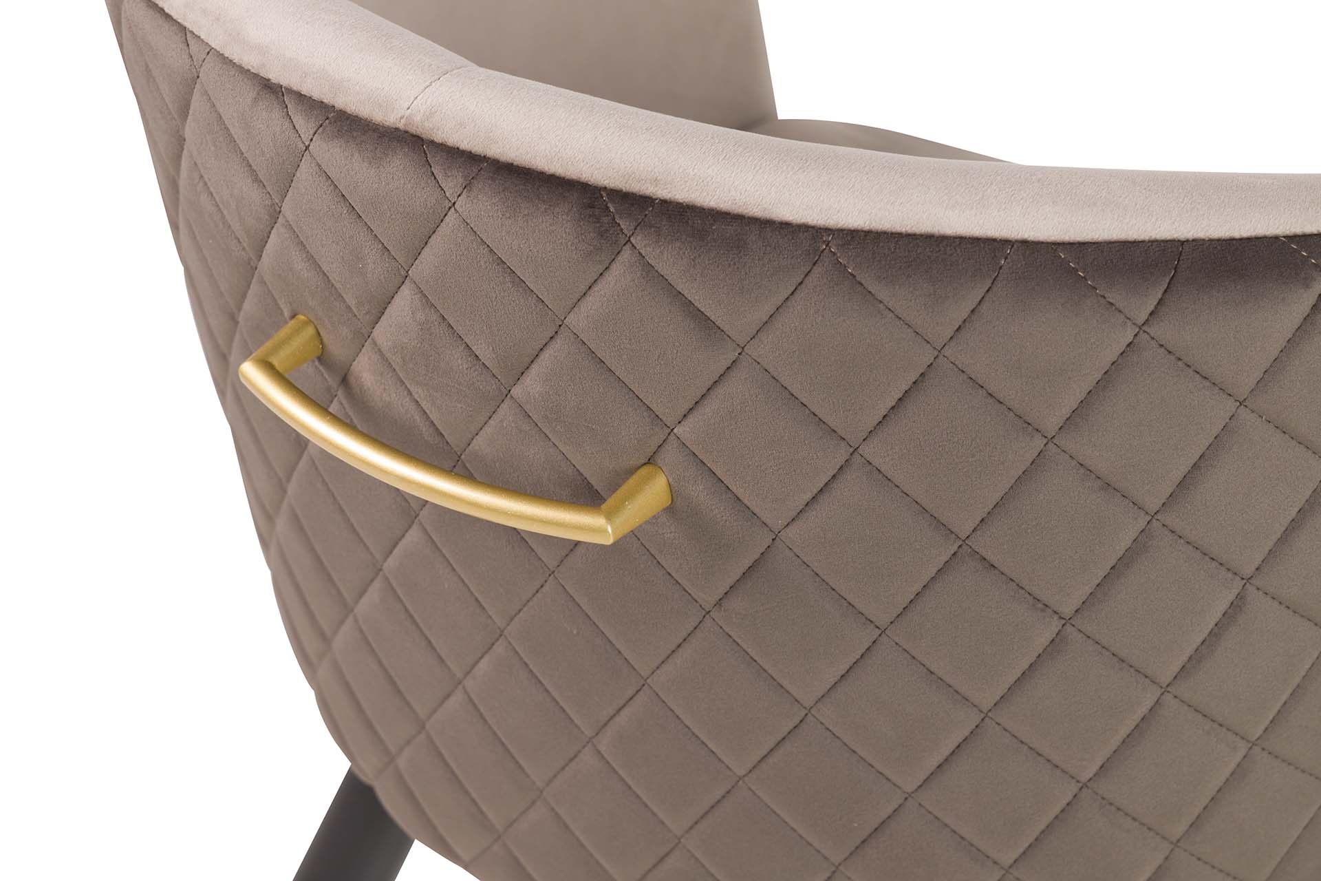 CADEIRA VELUDO BEGE CINZA 55x55x76 CM - Min.2 unidades