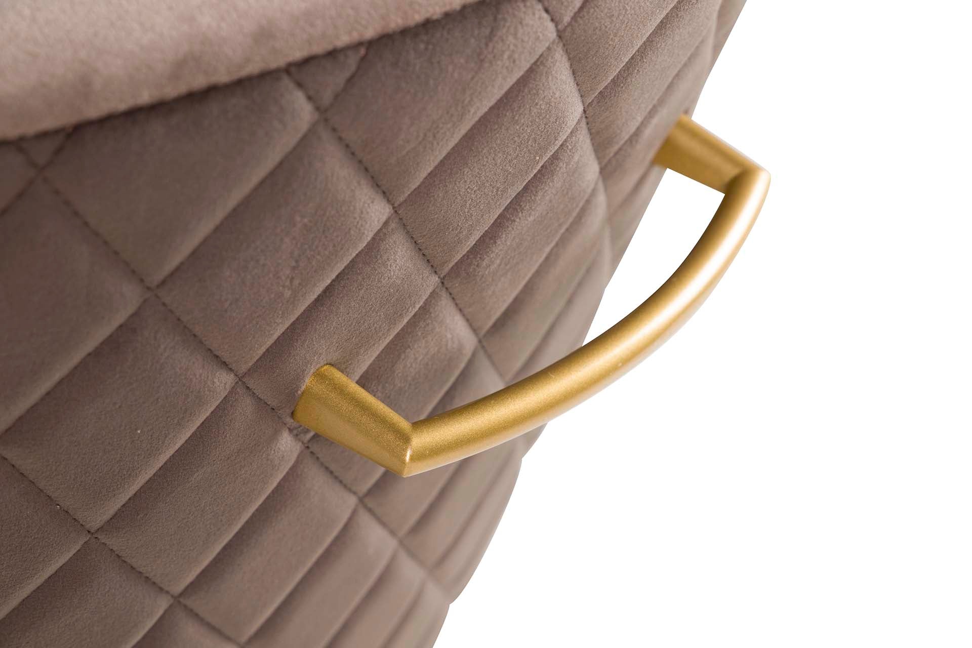 CADEIRA VELUDO BEGE CINZA 55x55x76 CM - Min.2 unidades