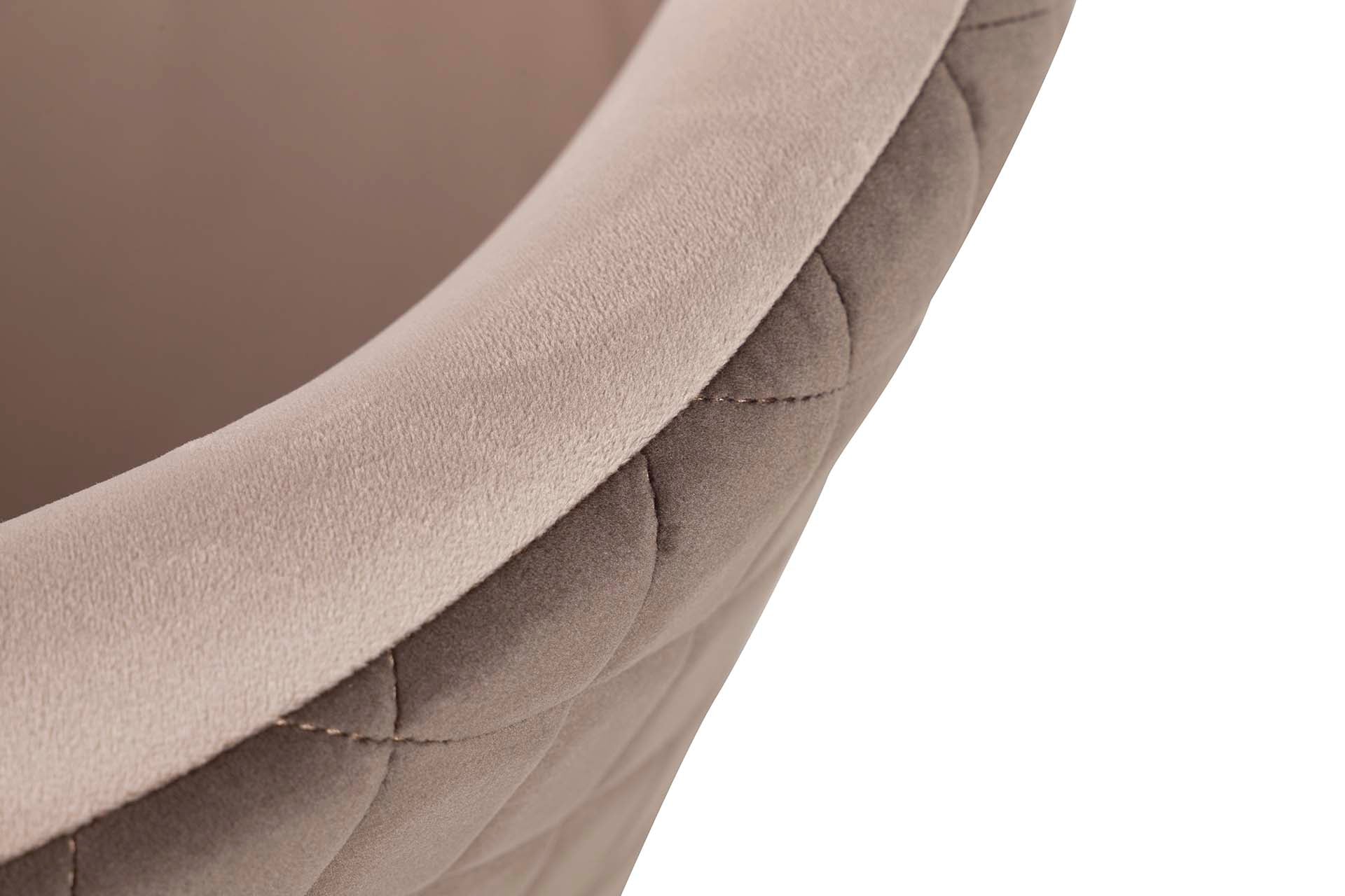 CADEIRA VELUDO BEGE CINZA 55x55x76 CM - Min.2 unidades