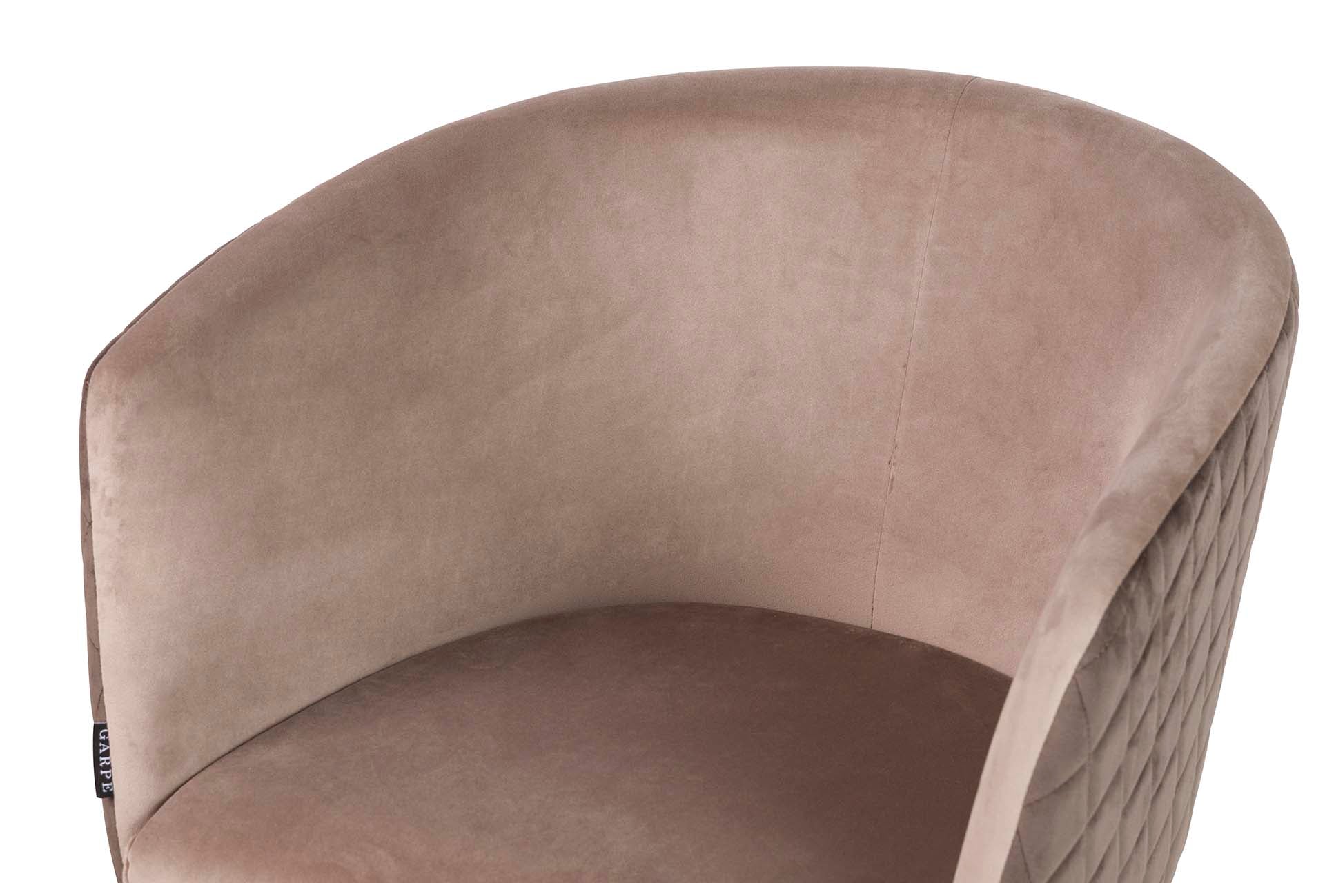 CADEIRA VELUDO BEGE CINZA 55x55x76 CM - Min.2 unidades