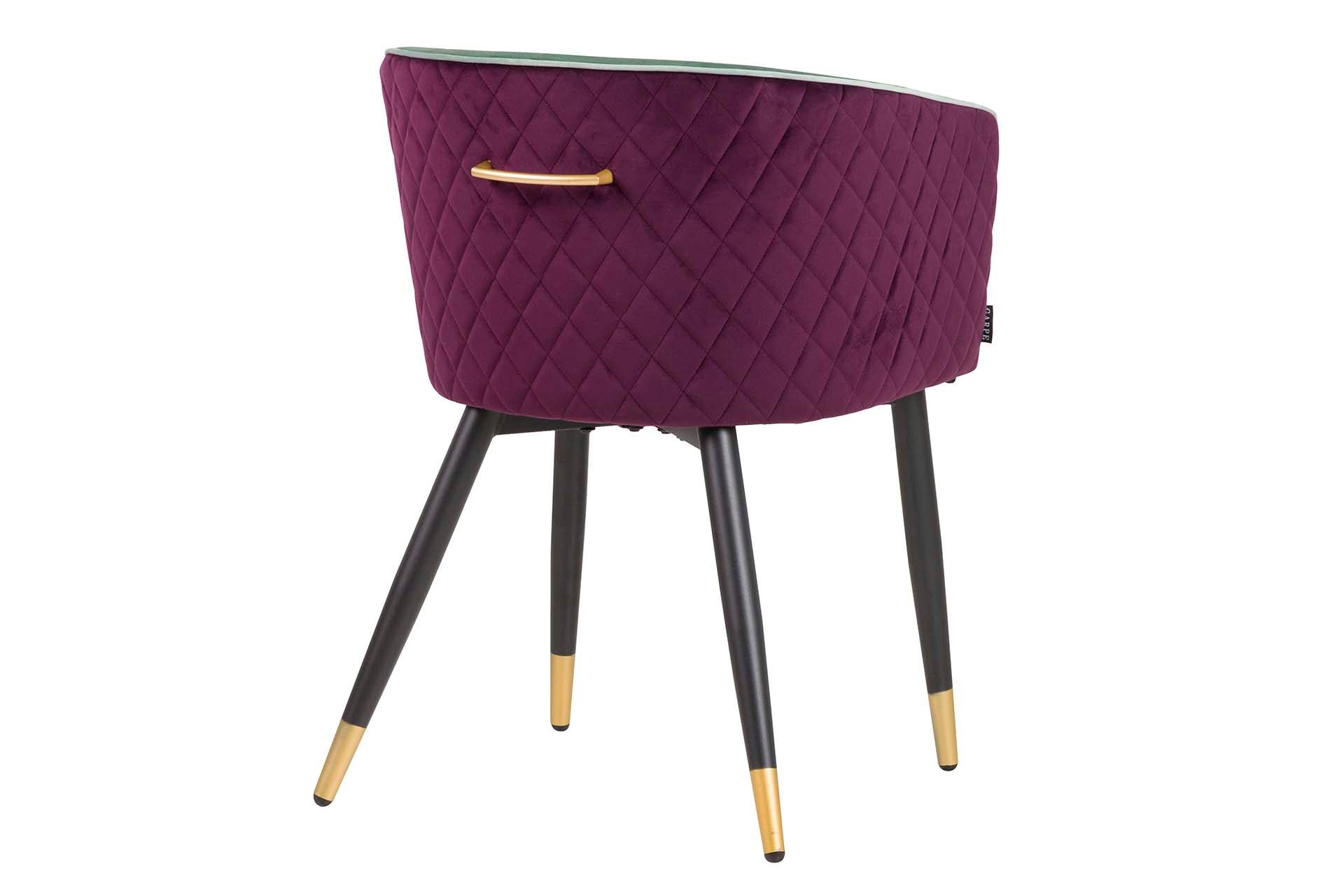 SILLA VELVET MORADO AZUL 55x55x76 CM - Min.2 uds