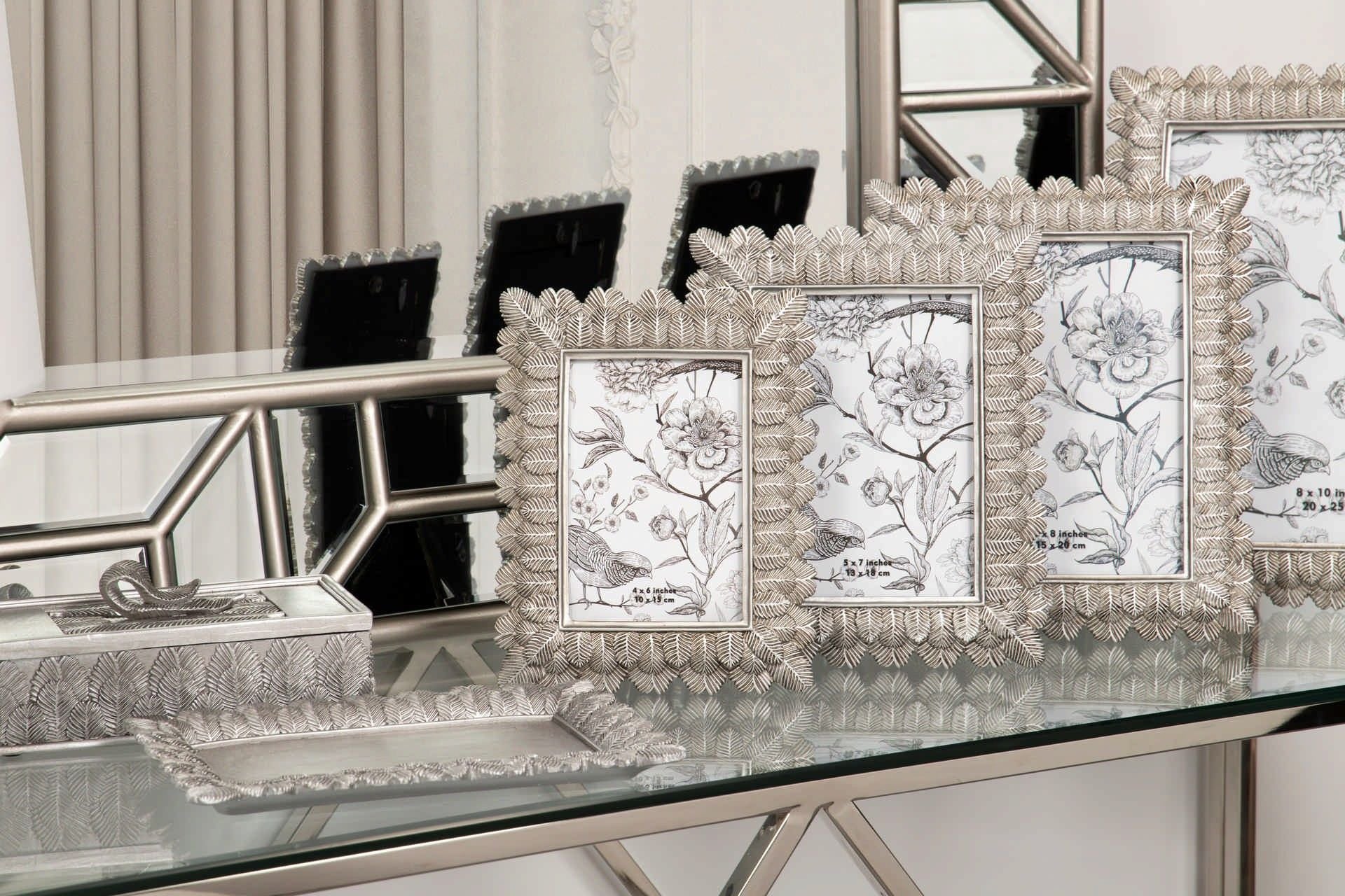 PORTAFOTOS RESINA PLATA ENVEJECIDO 10x15 CM - Min.2 uds