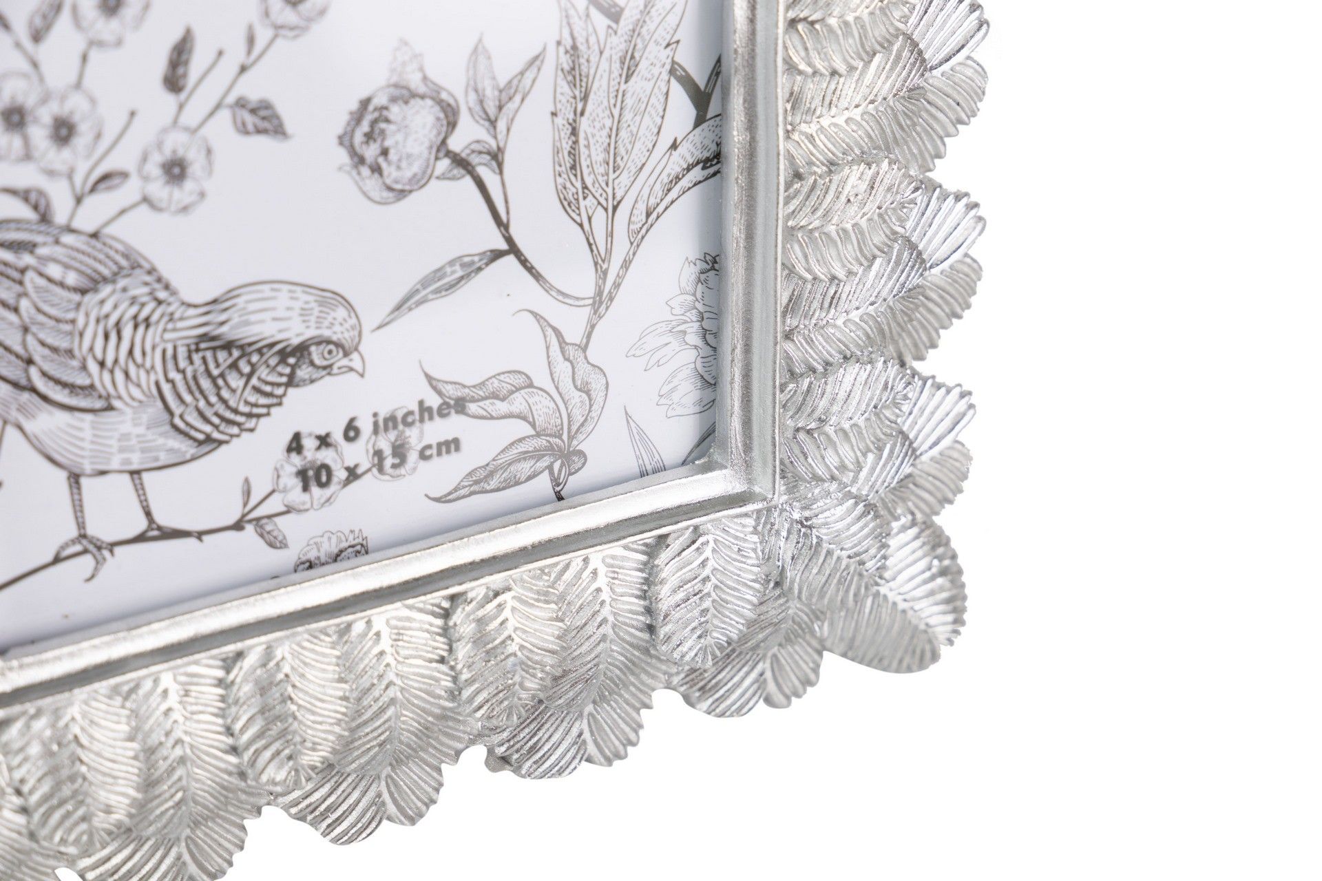 PORTAFOTOS RESINA PLATA ENVEJECIDO 10x15 CM - Min.2 uds