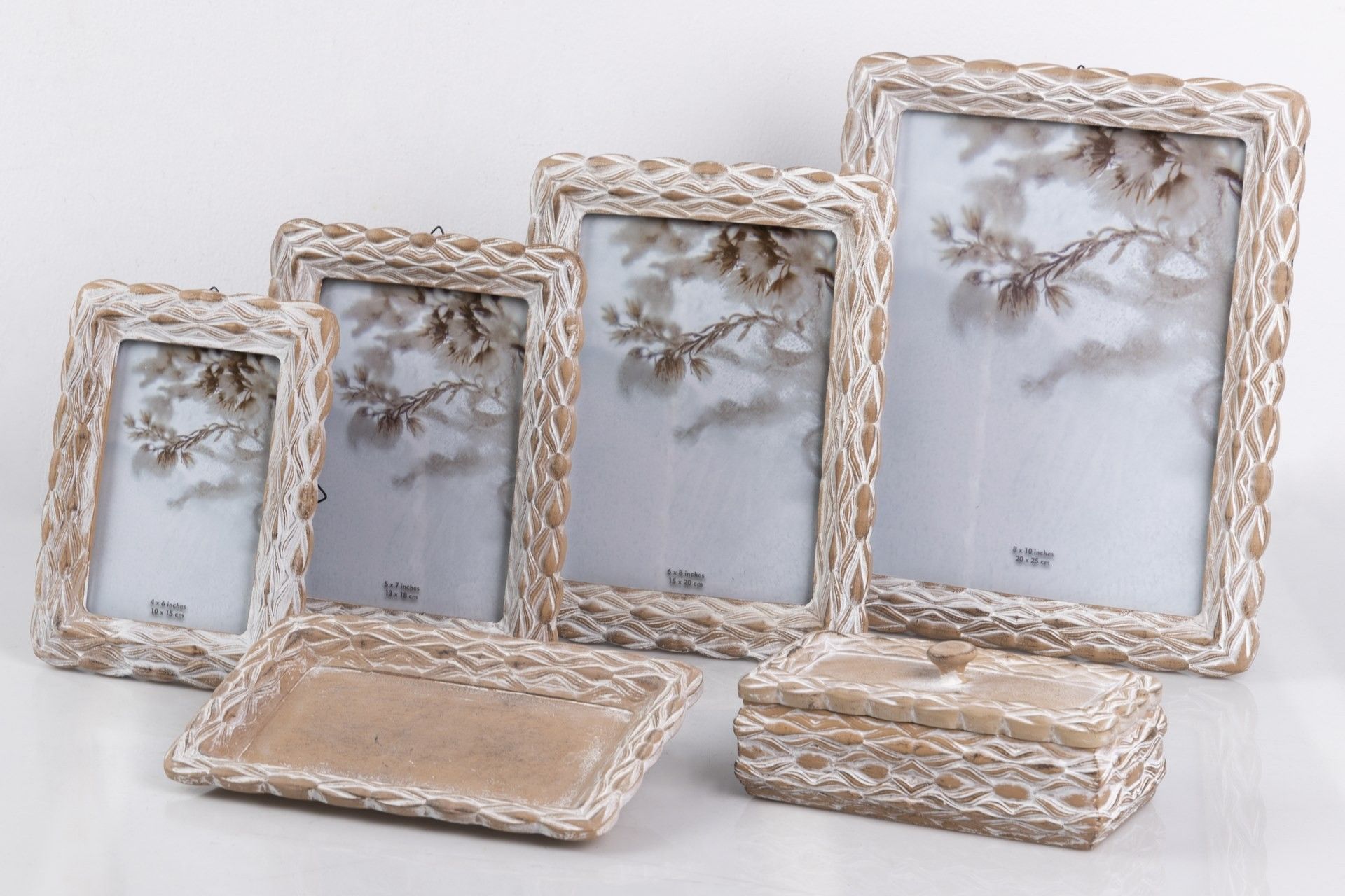 PORTAFOTOS RESINA NATURAL 10x15 CM - Min.2 uds